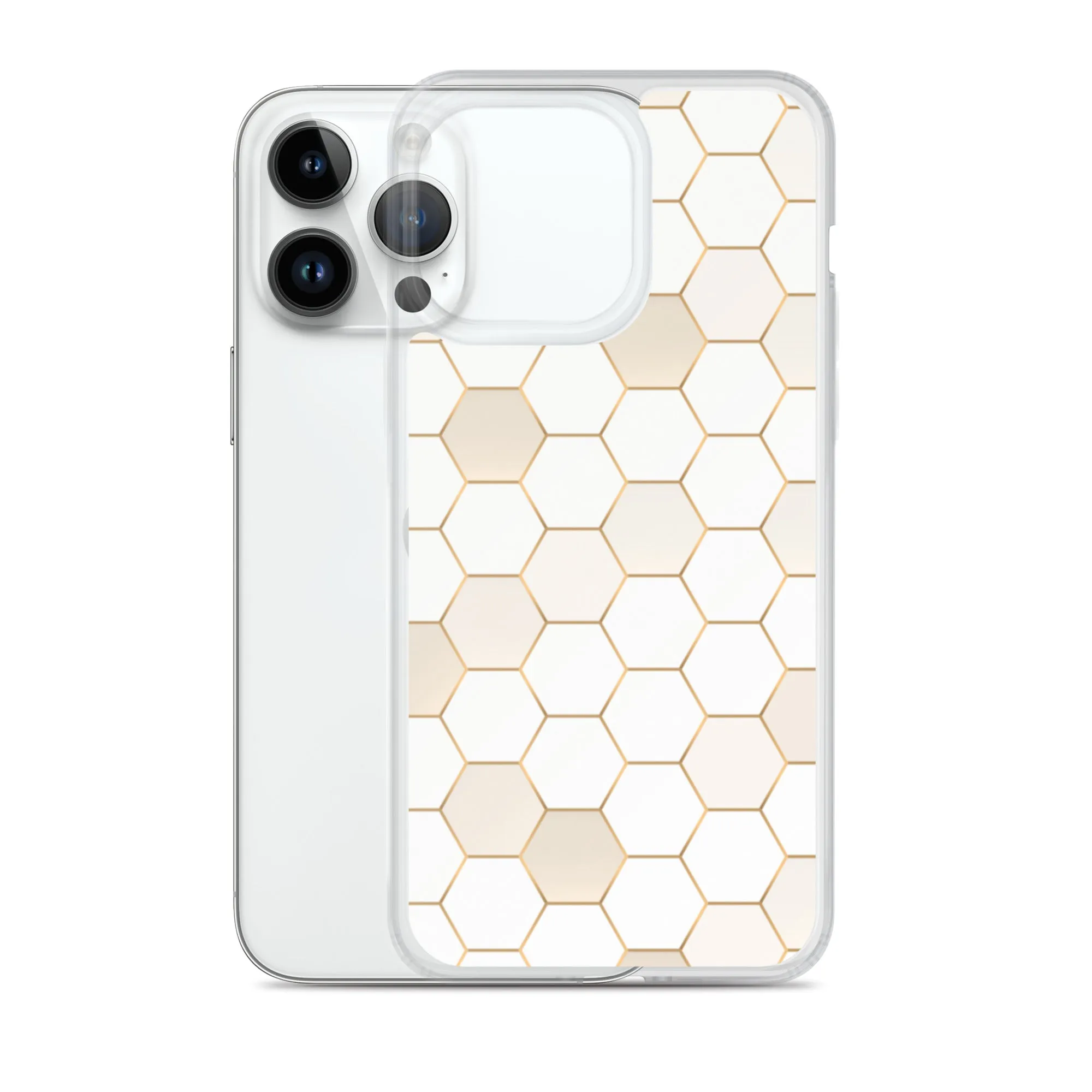 Honeycomb Hexagonal iPhone 15 14 13 12 Pro Max Case, Geographic Print Cute iPhone 11 Mini SE XS XR X 7 8 Cell Phone Cover