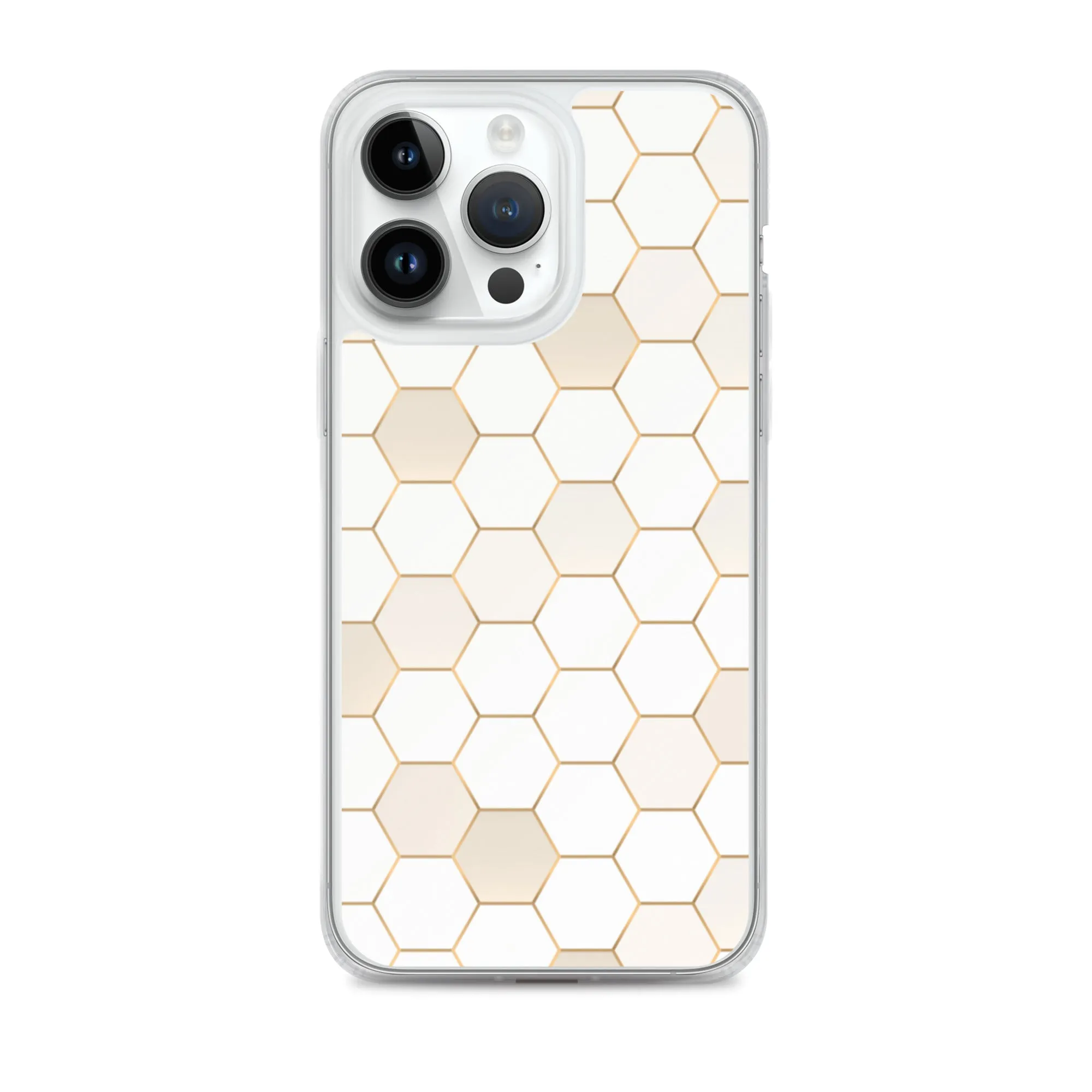 Honeycomb Hexagonal iPhone 15 14 13 12 Pro Max Case, Geographic Print Cute iPhone 11 Mini SE XS XR X 7 8 Cell Phone Cover