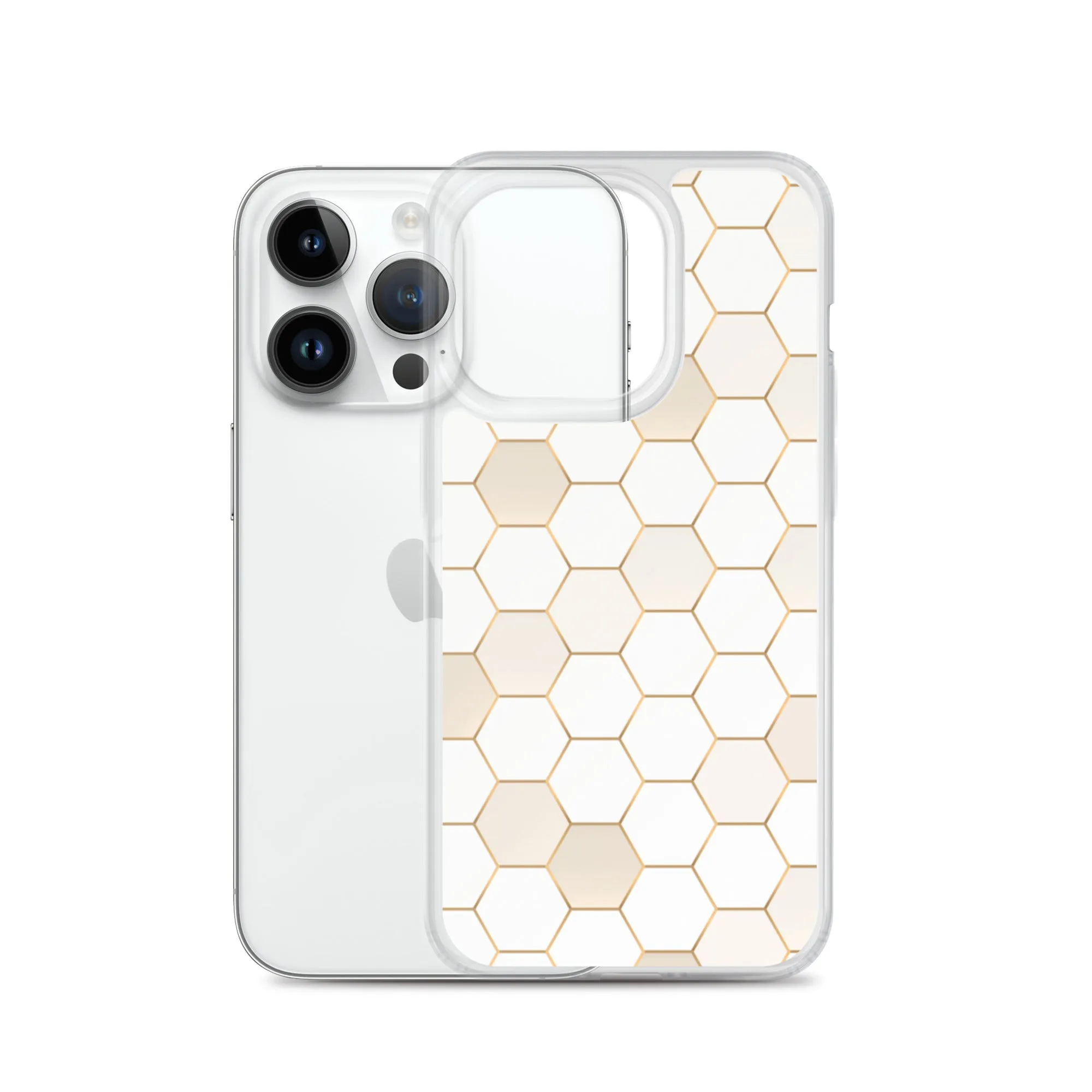 Honeycomb Hexagonal iPhone 15 14 13 12 Pro Max Case, Geographic Print Cute iPhone 11 Mini SE XS XR X 7 8 Cell Phone Cover