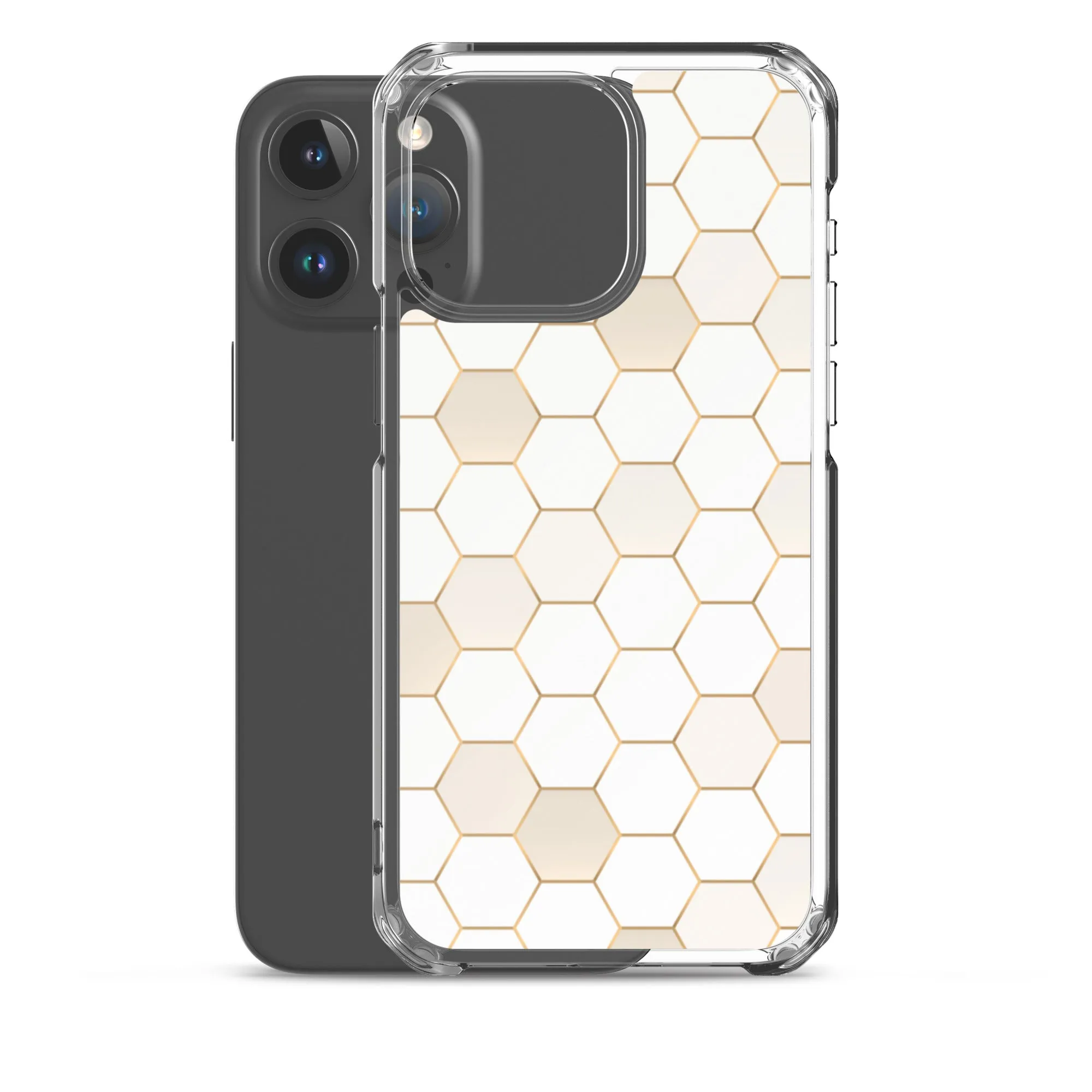 Honeycomb Hexagonal iPhone 15 14 13 12 Pro Max Case, Geographic Print Cute iPhone 11 Mini SE XS XR X 7 8 Cell Phone Cover