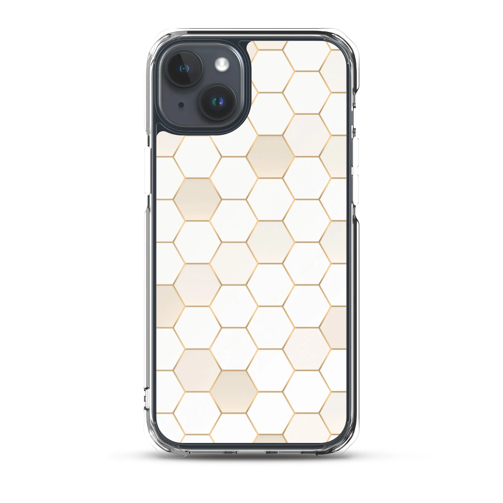 Honeycomb Hexagonal iPhone 15 14 13 12 Pro Max Case, Geographic Print Cute iPhone 11 Mini SE XS XR X 7 8 Cell Phone Cover