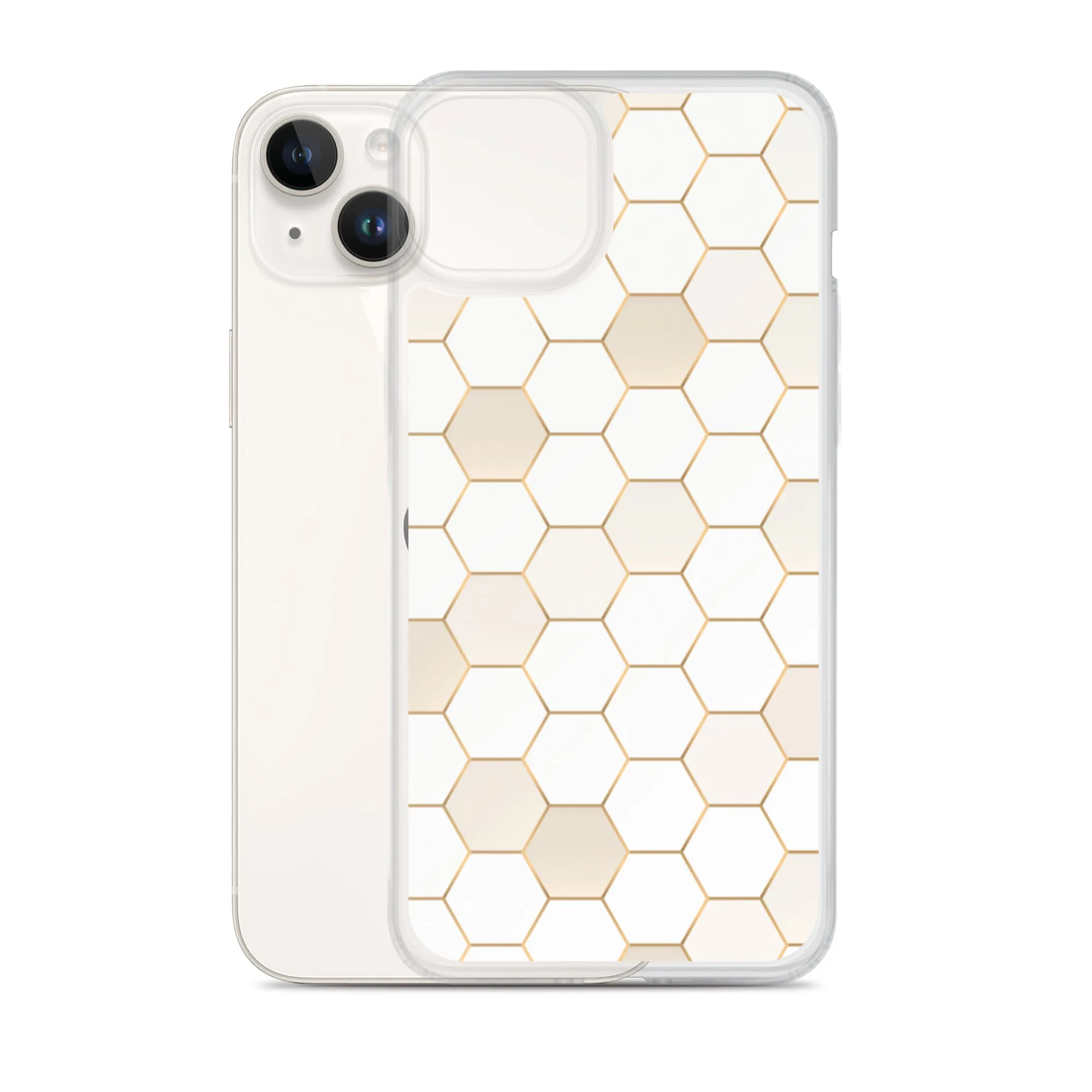 Honeycomb Hexagonal iPhone 15 14 13 12 Pro Max Case, Geographic Print Cute iPhone 11 Mini SE XS XR X 7 8 Cell Phone Cover