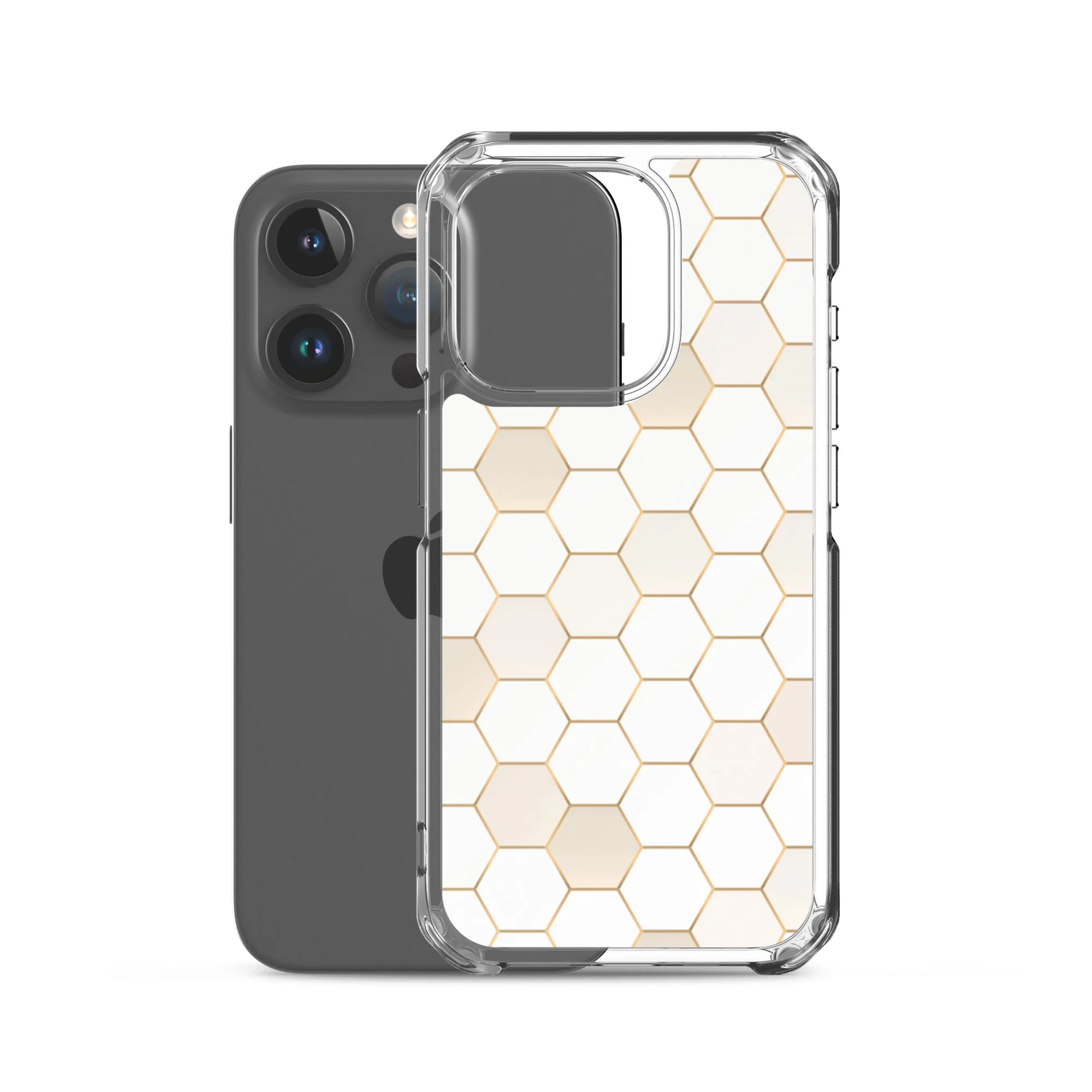 Honeycomb Hexagonal iPhone 15 14 13 12 Pro Max Case, Geographic Print Cute iPhone 11 Mini SE XS XR X 7 8 Cell Phone Cover