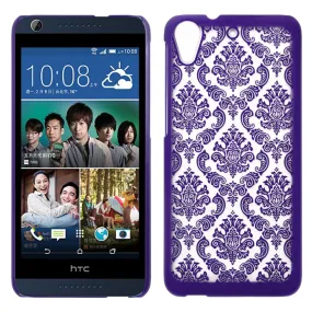 HTC Desire 626 Case, Ultra Slim Damask Vintage Hard Case Cover - Purple