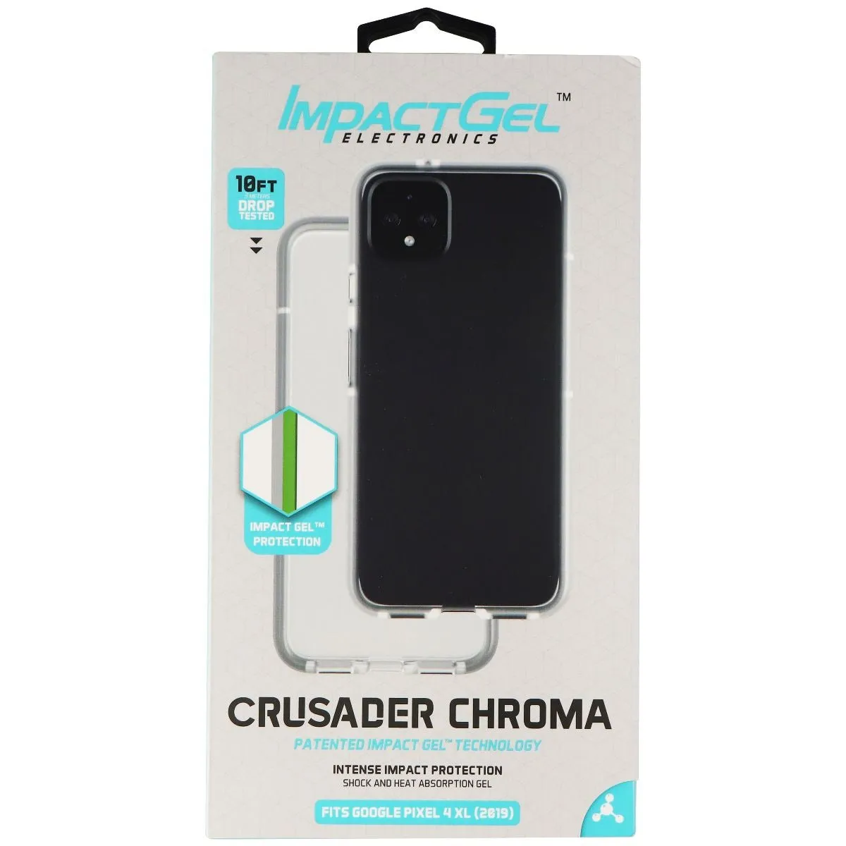 Impact Gel Crusader Chroma Series Hardshell Case for Google Pixel 4 XL - Clear