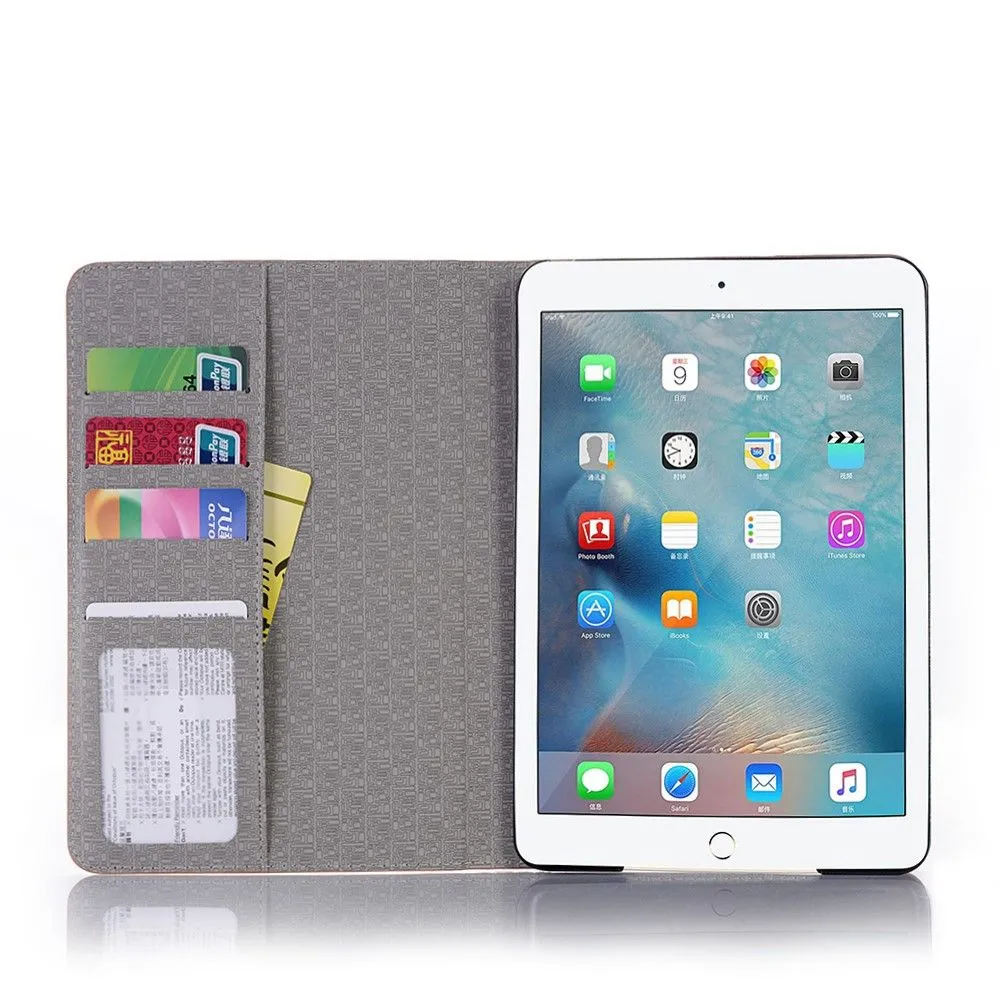 iPad 10.2 (2021) / (2020) / (2019) cool map pattern leather flip case - Light Brown