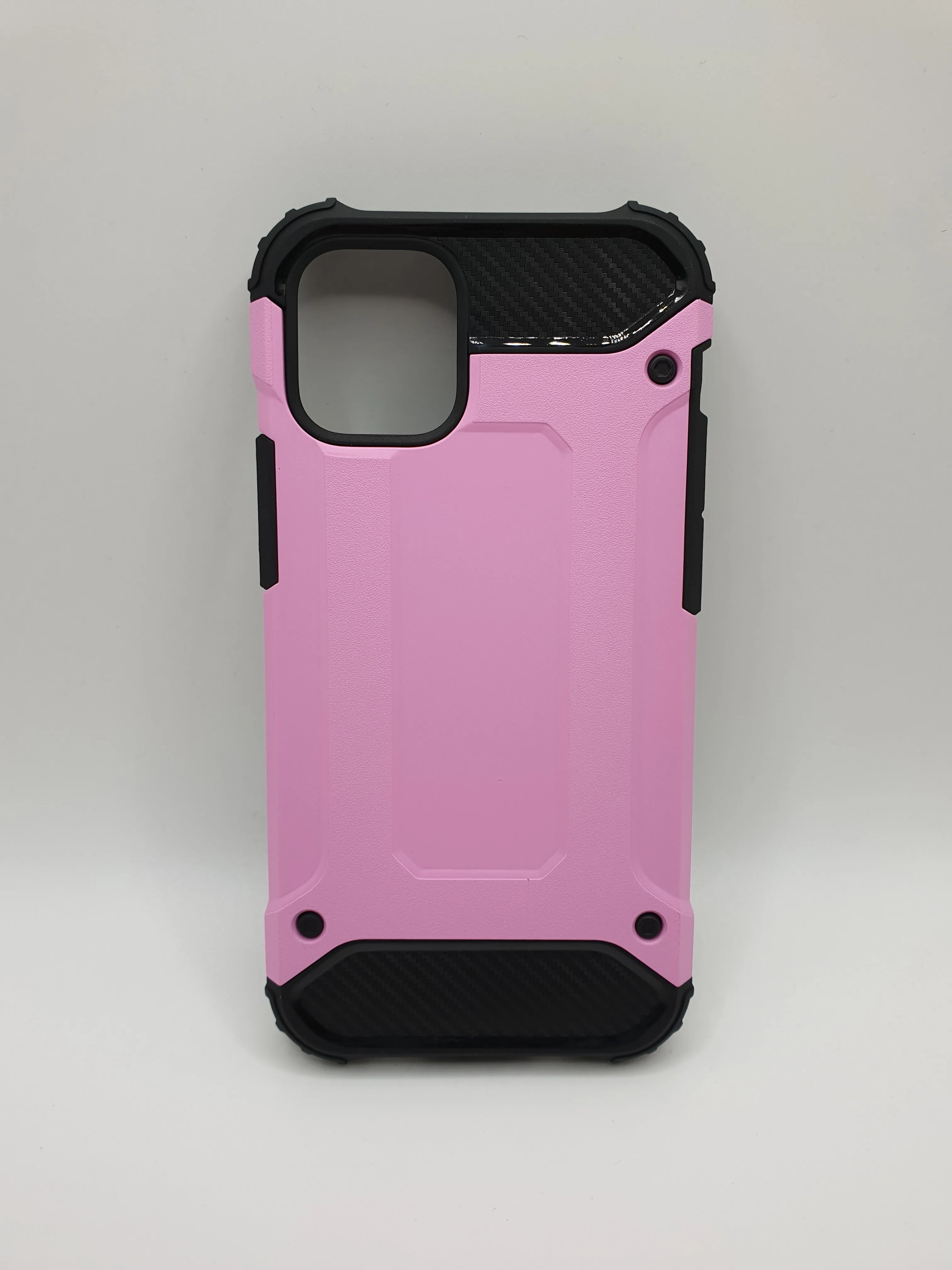 iPhone 12 Mini 5.4" Slim Armour Protection Case Cover Black & Pink Tough Durable Design