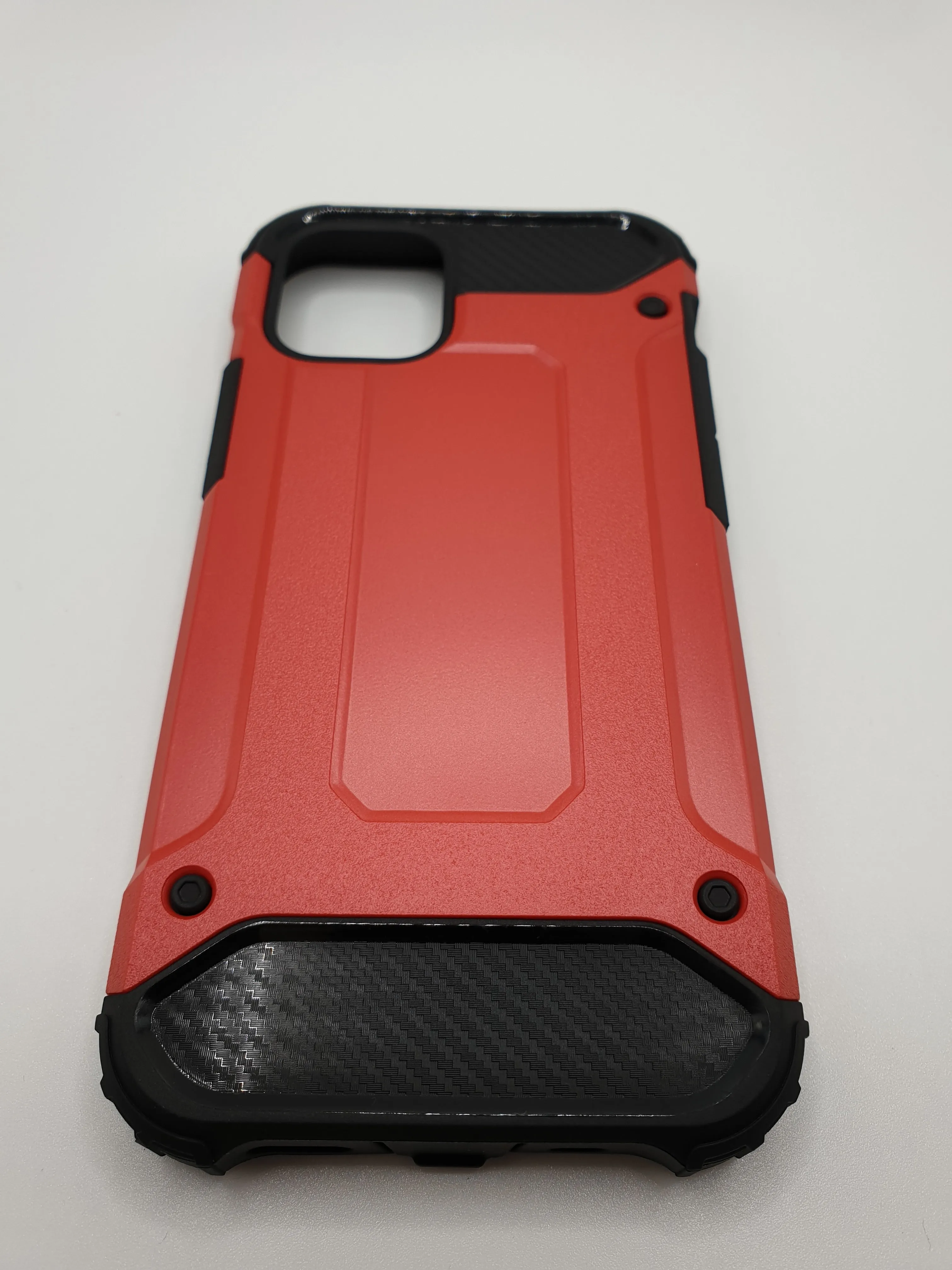 iPhone 12 Mini 5.4" Slim Armour Protection Case Cover Black & Red Tough Durable Design