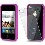 iPhone 4/4S Pink Bumper with Frosted Back Protector