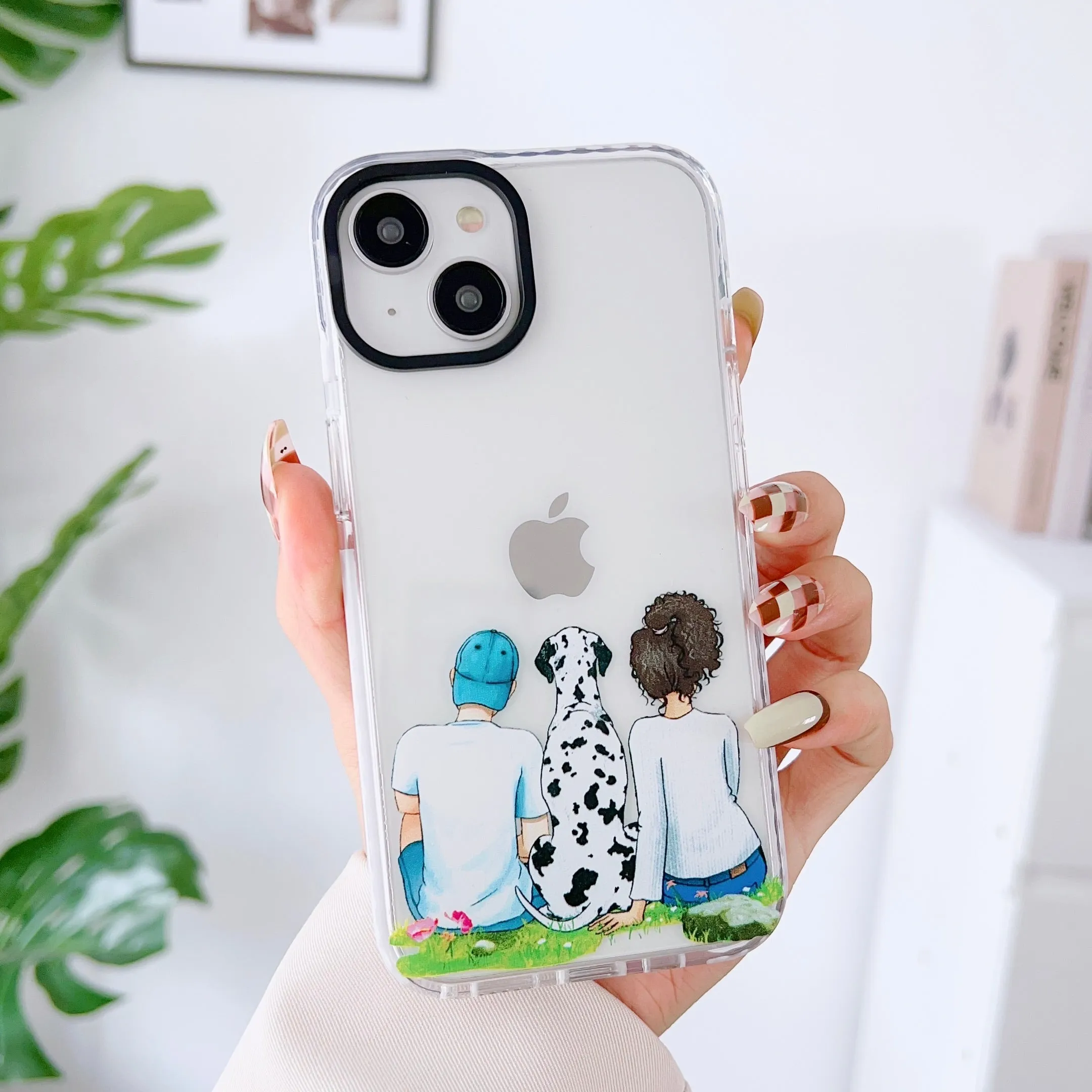 iPhone Impact Proof Customised Silicon Case ( Couple With A Dog )