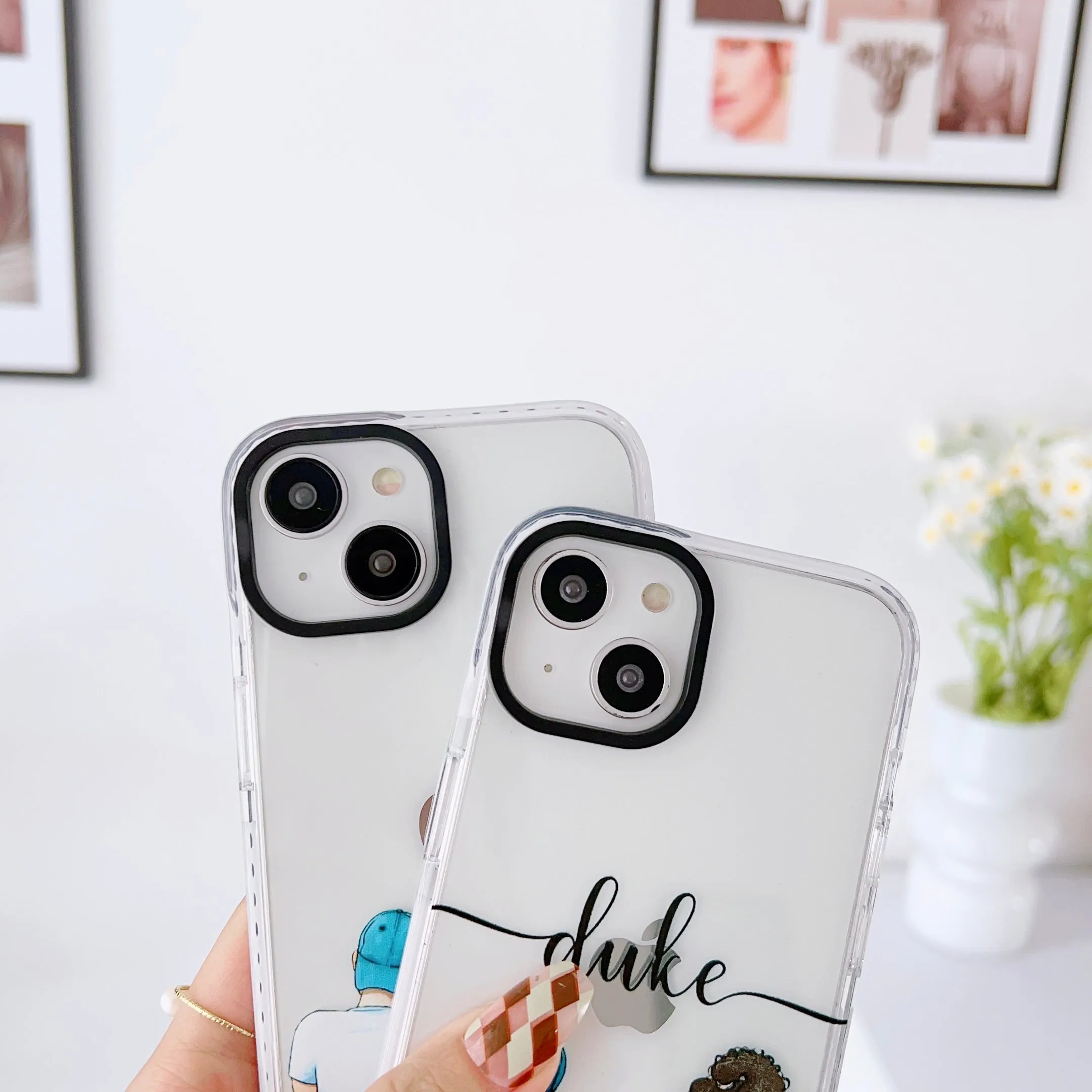 iPhone Impact Proof Customised Silicon Case ( Couple With A Dog )