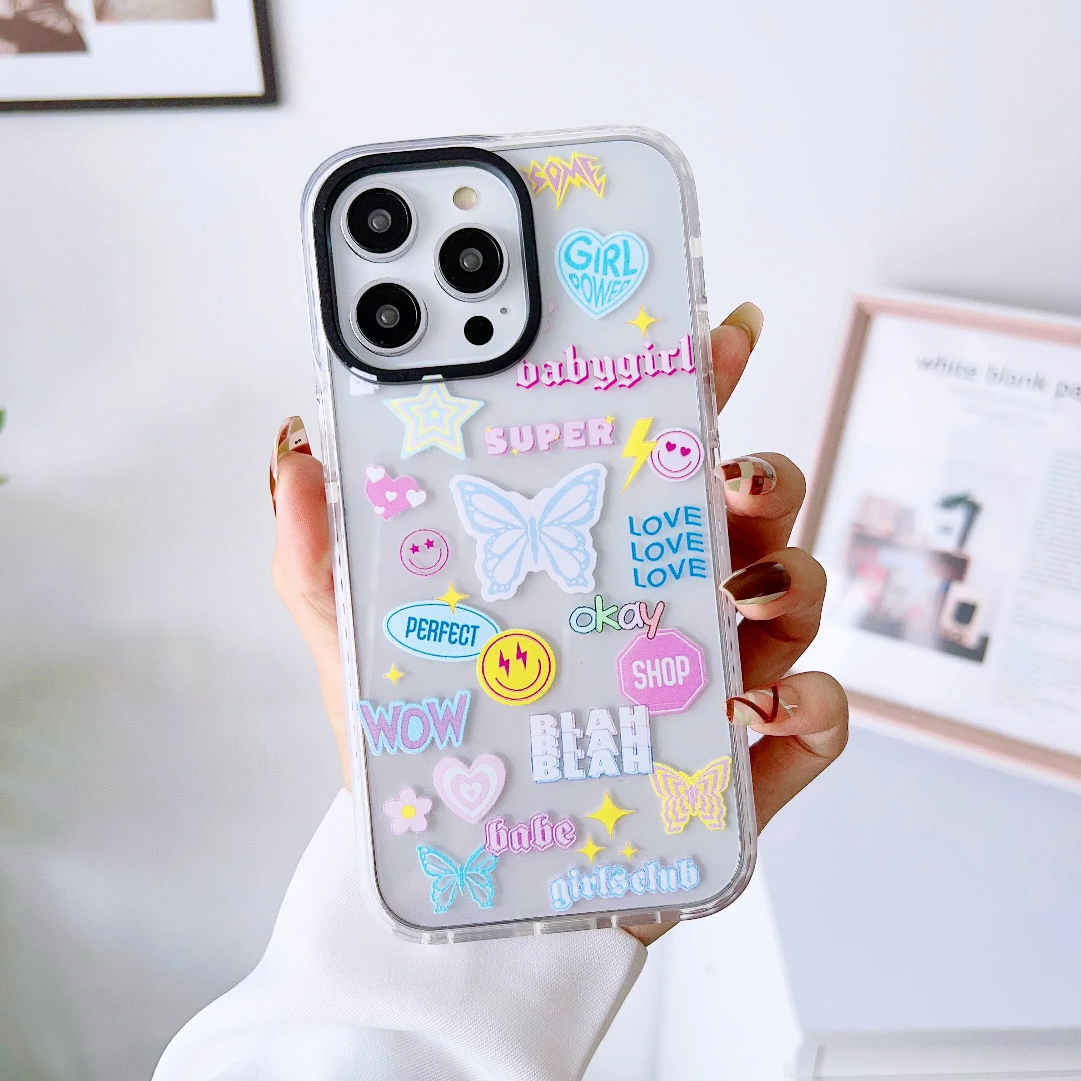 iPhone Impact Proof Silicon Case ( Chic Stickers )