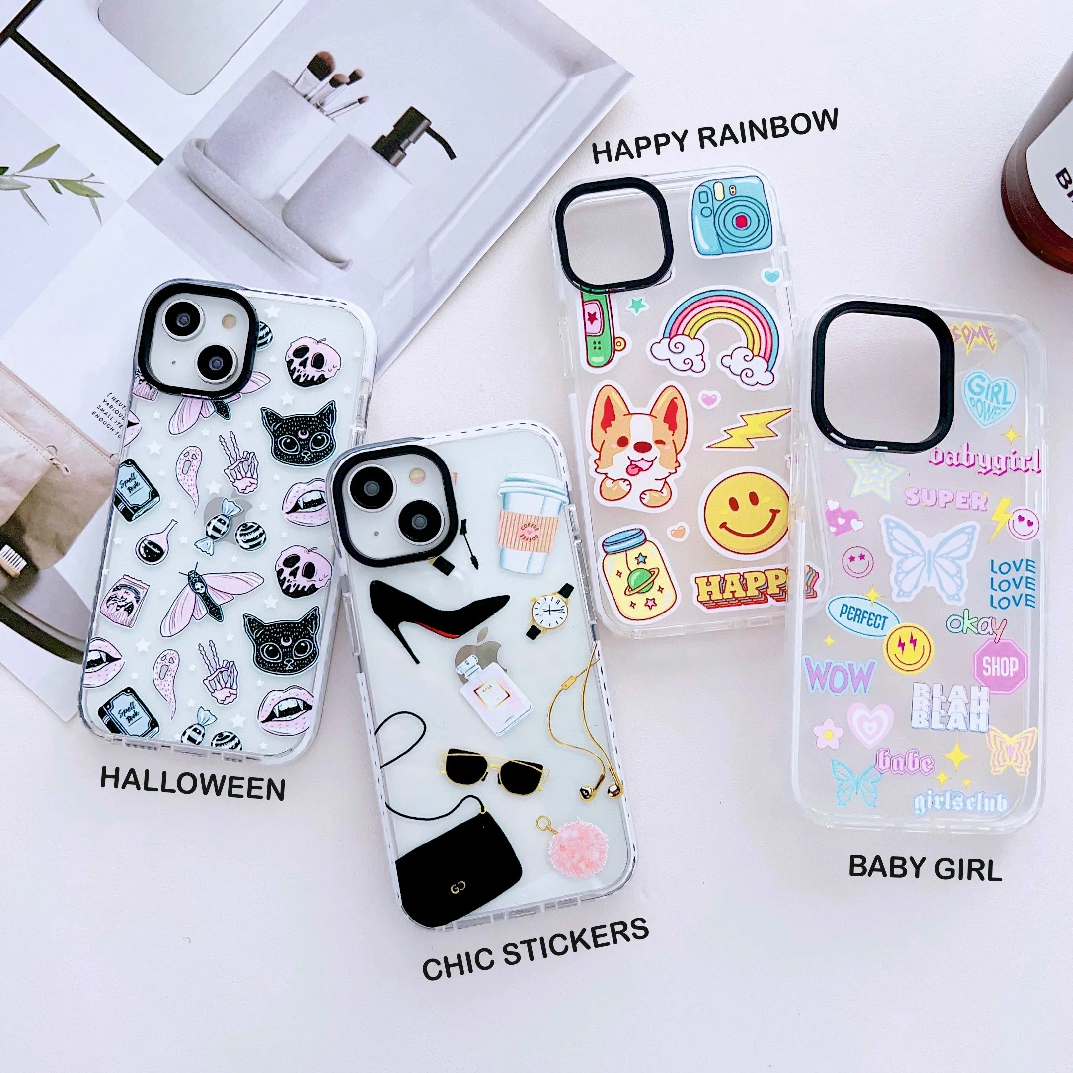 iPhone Impact Proof Silicon Case ( Chic Stickers )