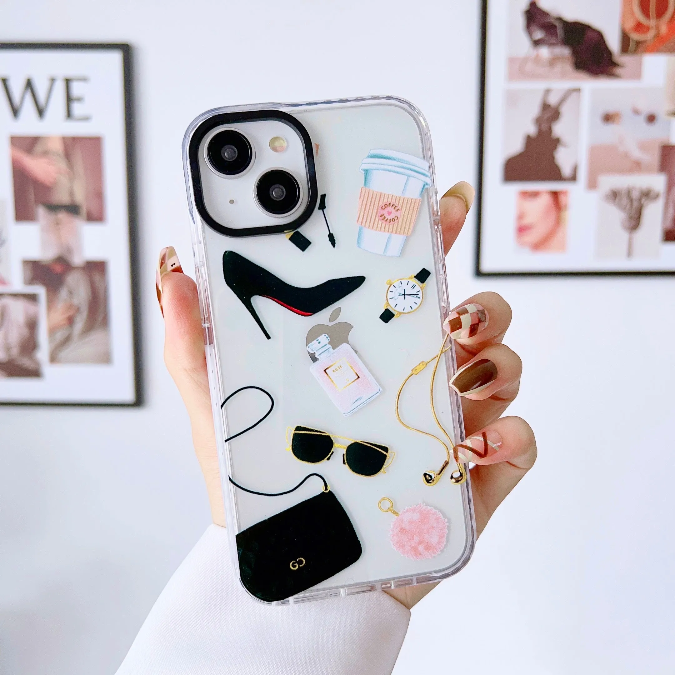 iPhone Impact Proof Silicon Case ( Chic Stickers )