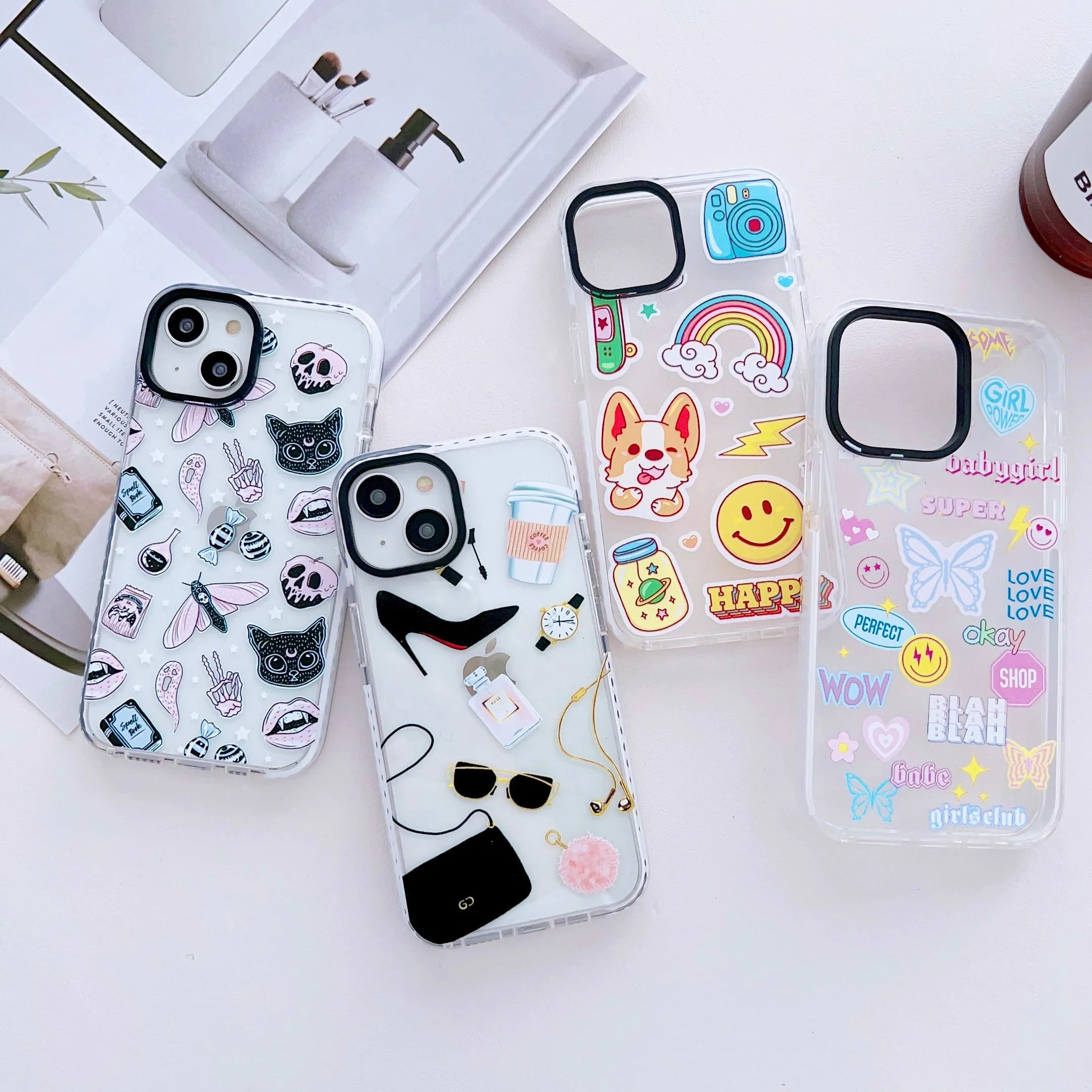 iPhone Impact Proof Silicon Case ( Chic Stickers )