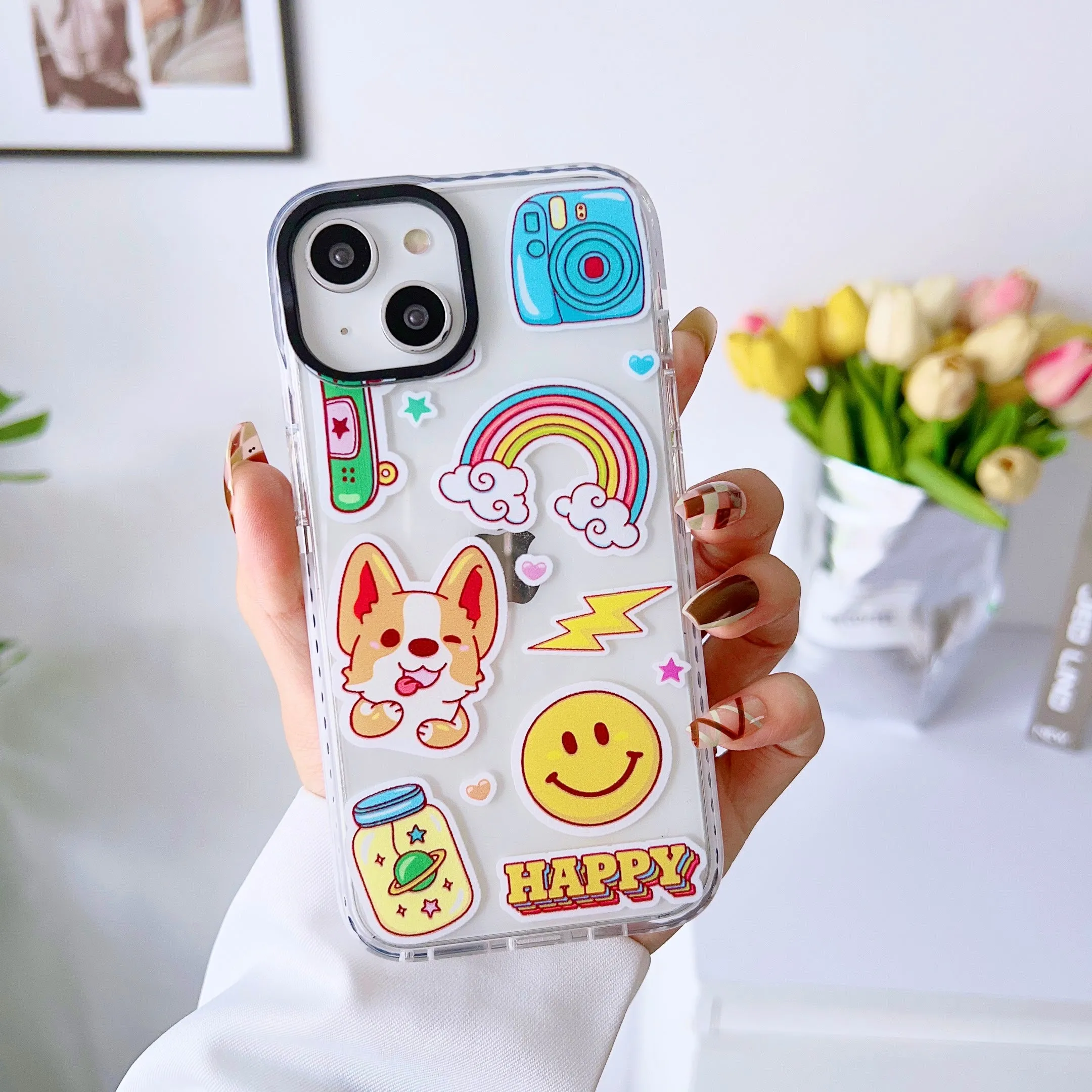 iPhone Impact Proof Silicon Case ( Chic Stickers )