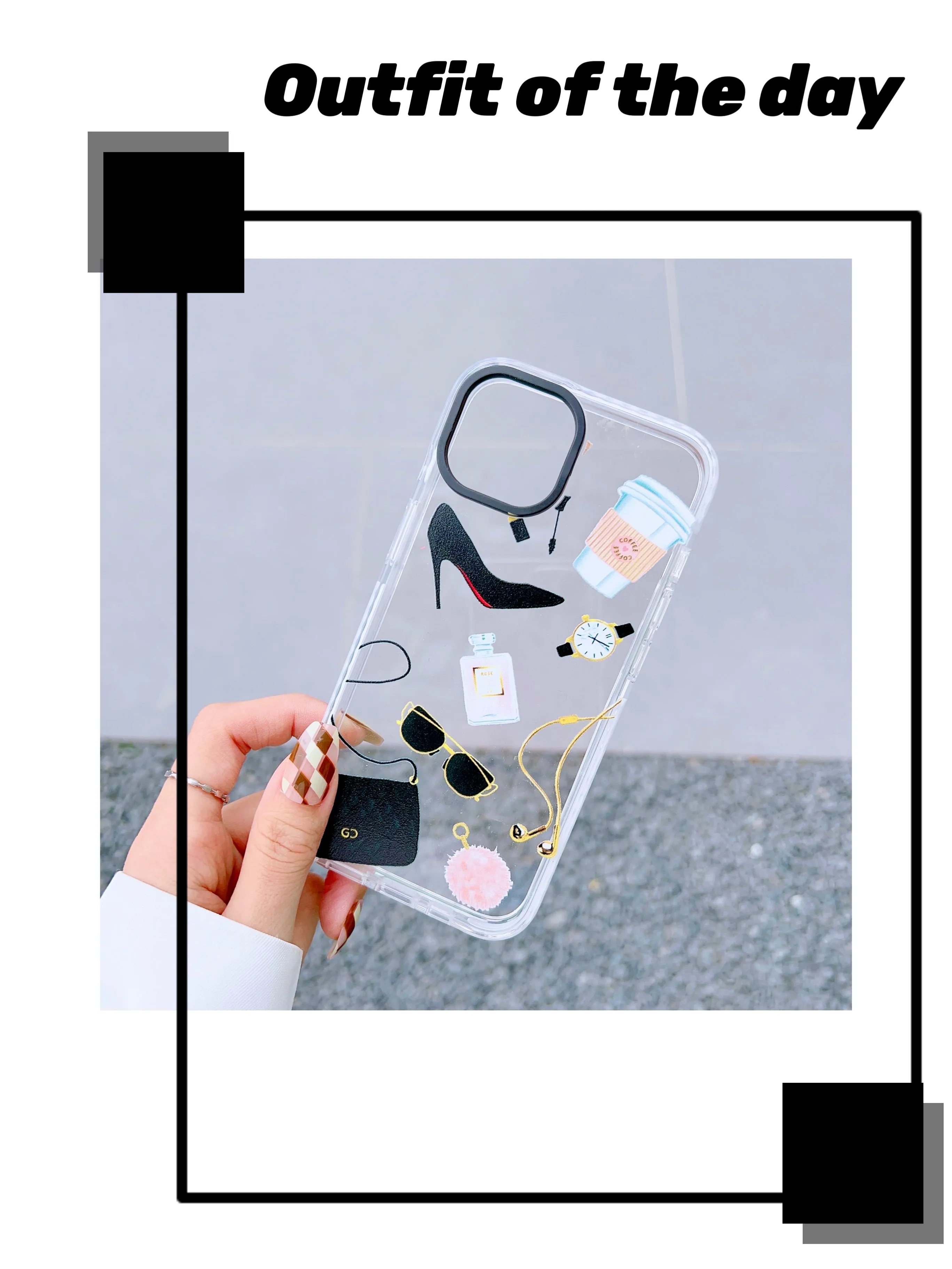 iPhone Impact Proof Silicon Case ( Chic Stickers )