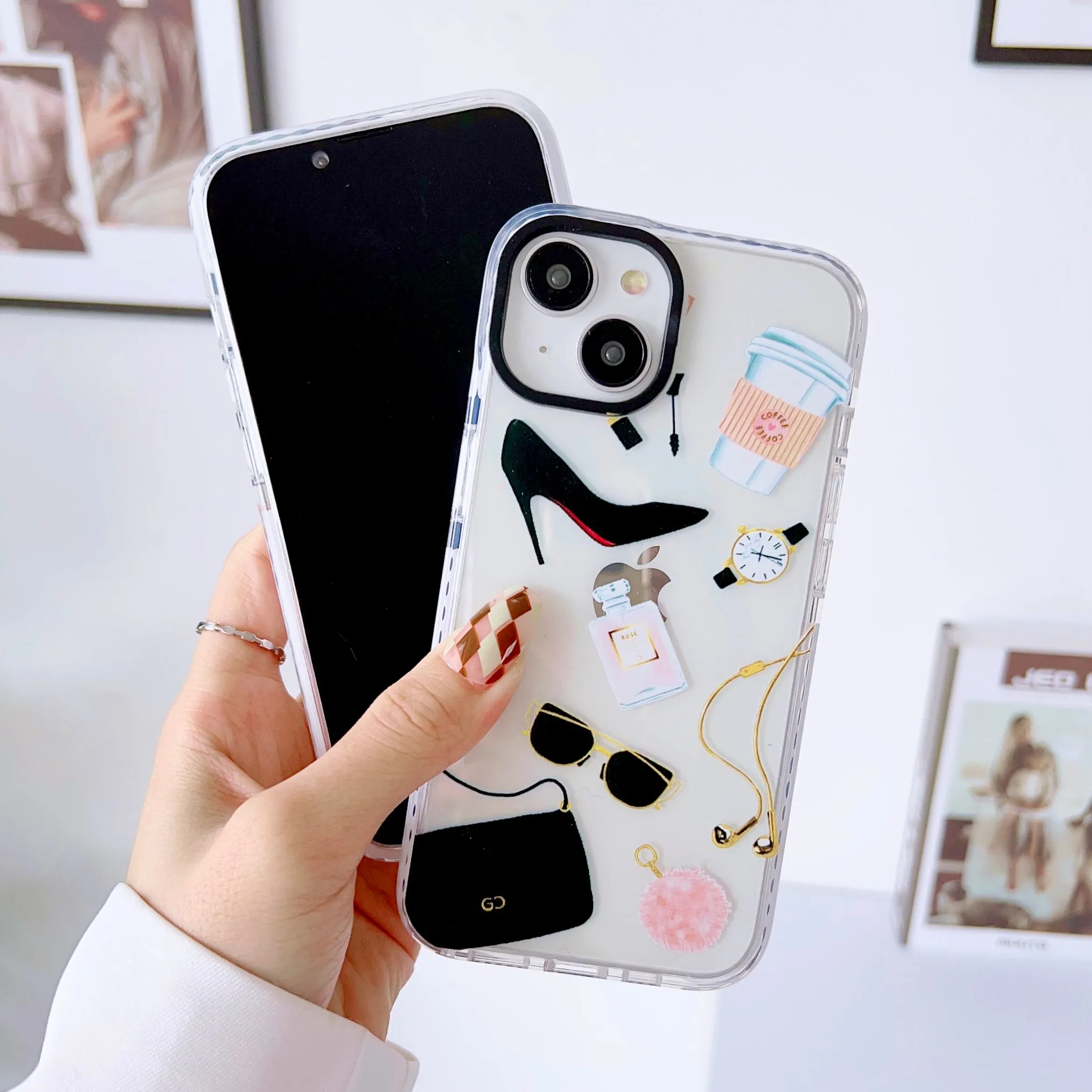 iPhone Impact Proof Silicon Case ( Chic Stickers )