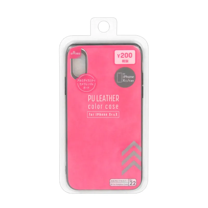 Iphone Xs / X Color Case - Pu Leather - Pink