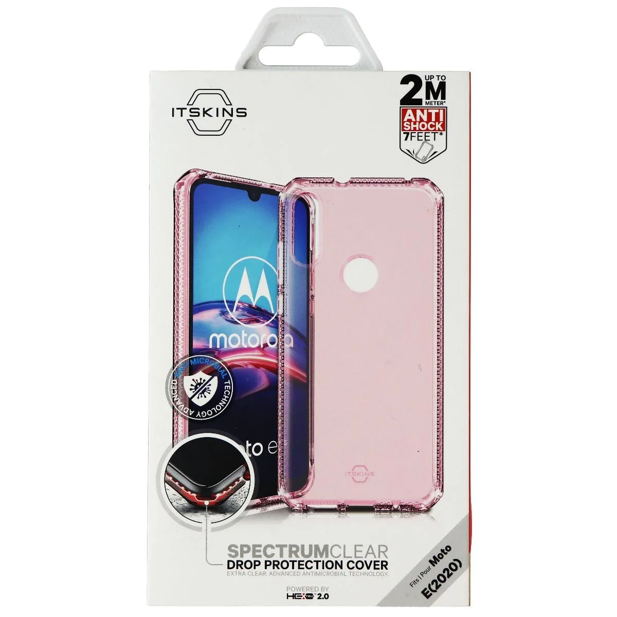 ITSKINS Spectrum Clear Protective Case for Motorola Moto E (2020) - Light Pink