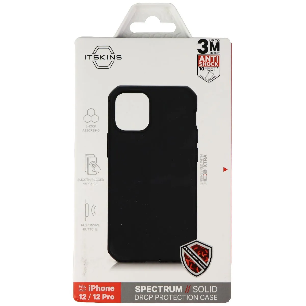 ITSKINS Spectrum Solid Series Case for Apple iPhone 12/12 Pro - Plain Black