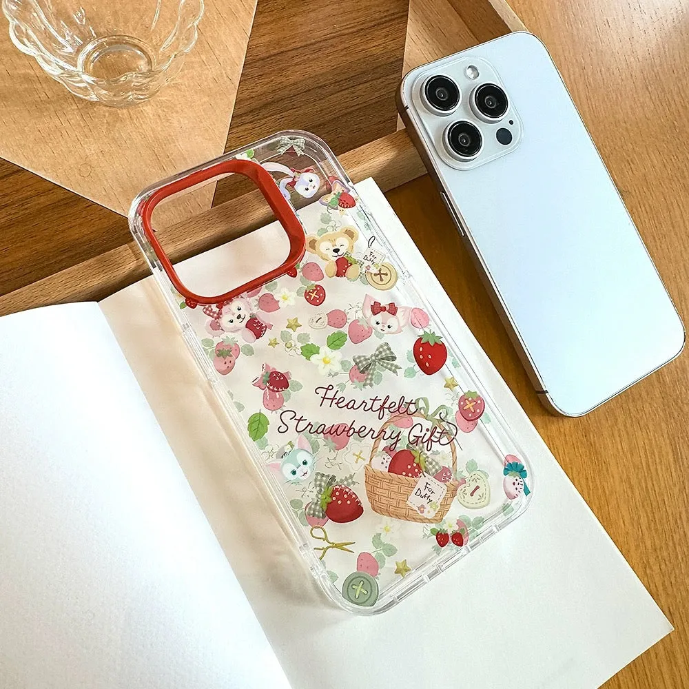 Japanese Cartoon Teddy Bear StellaLou ShellieMay | Strawberry Season iPhone Case 13 14 15 Pro Promax