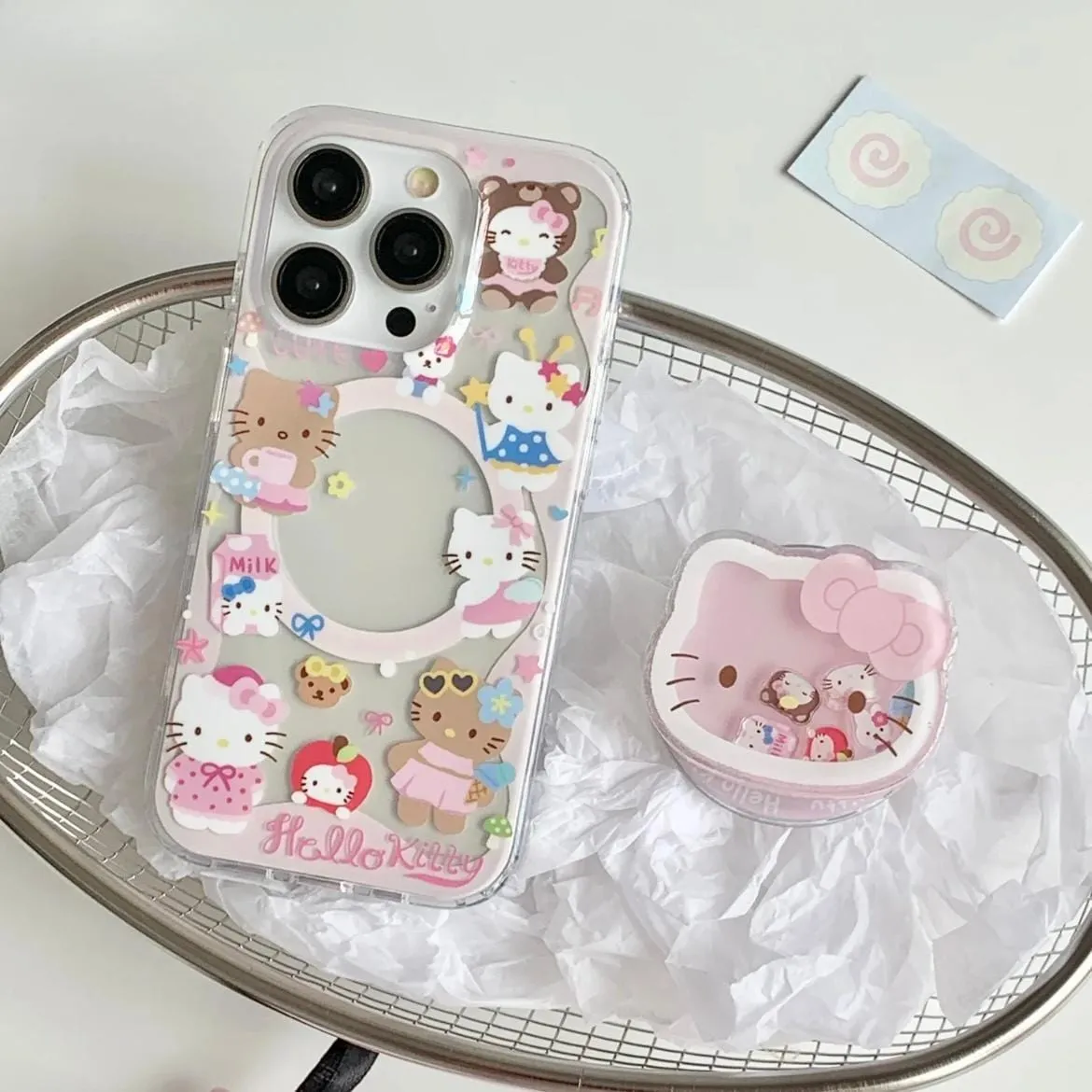 Kawaii Kitty Shaker Magnetic Stand iPhone Case SK581