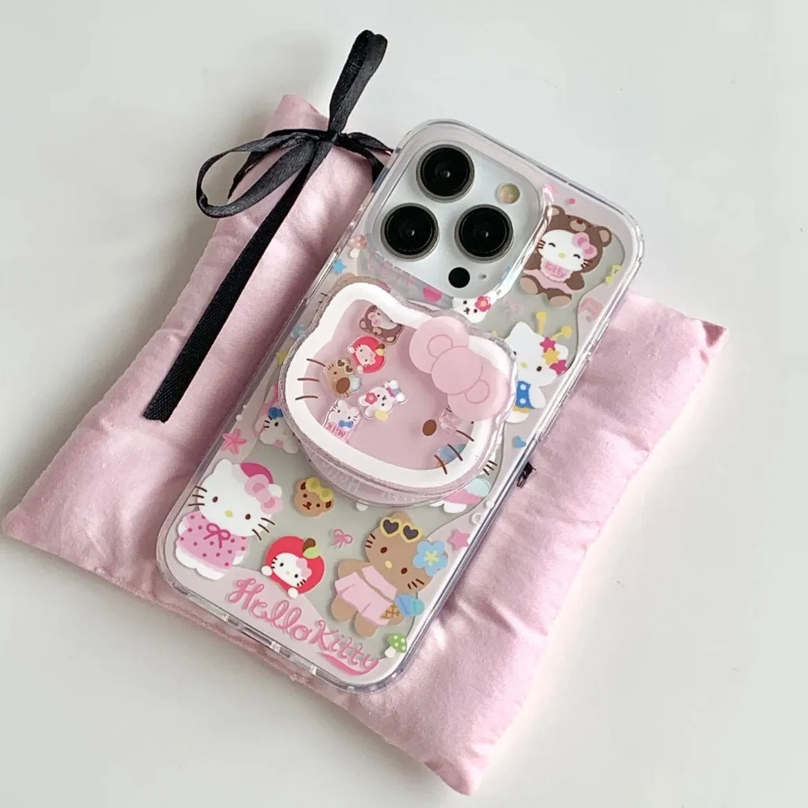 Kawaii Kitty Shaker Magnetic Stand iPhone Case SK581