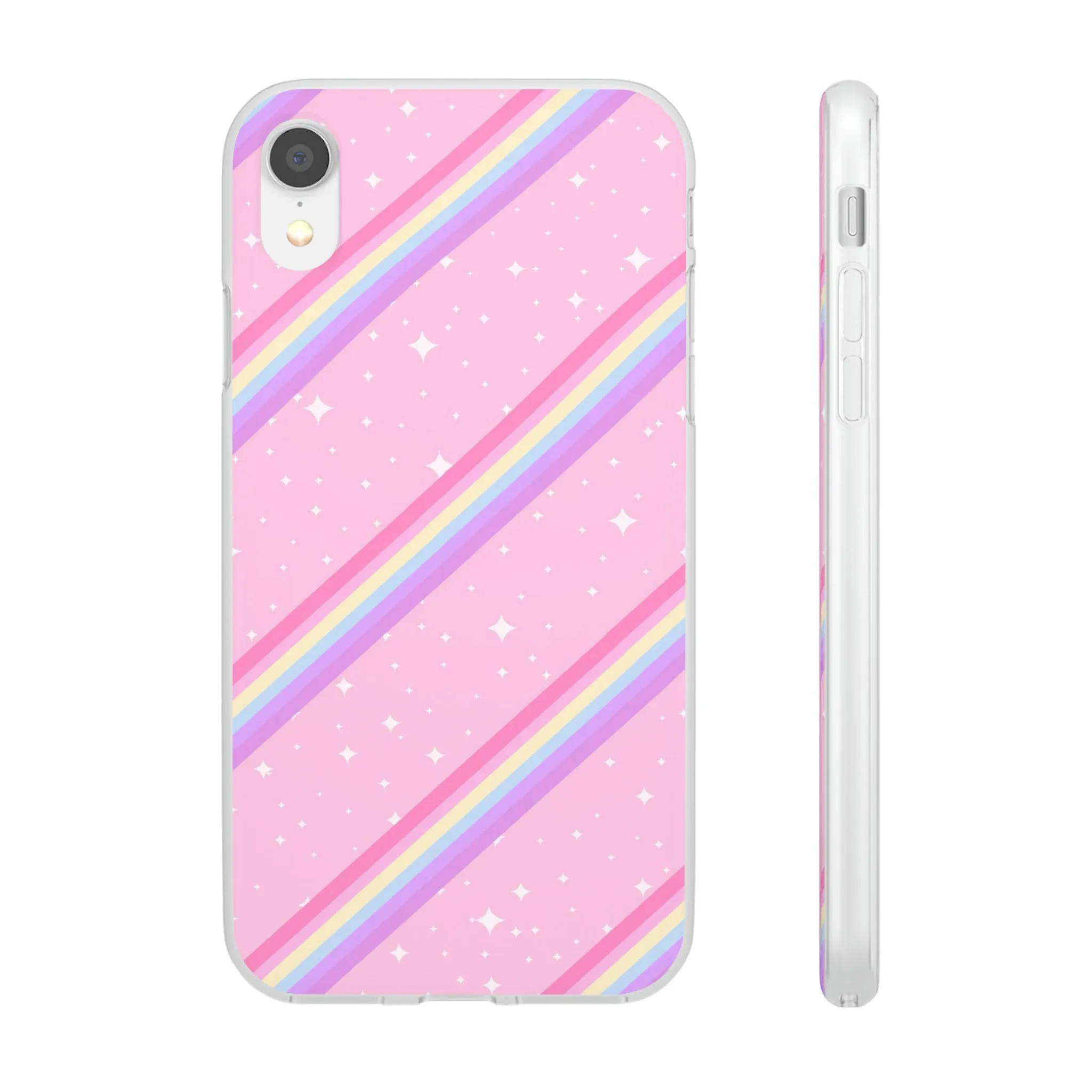 Kawaii Sparkle Cake Rainbow Beam Flexi Phone Case