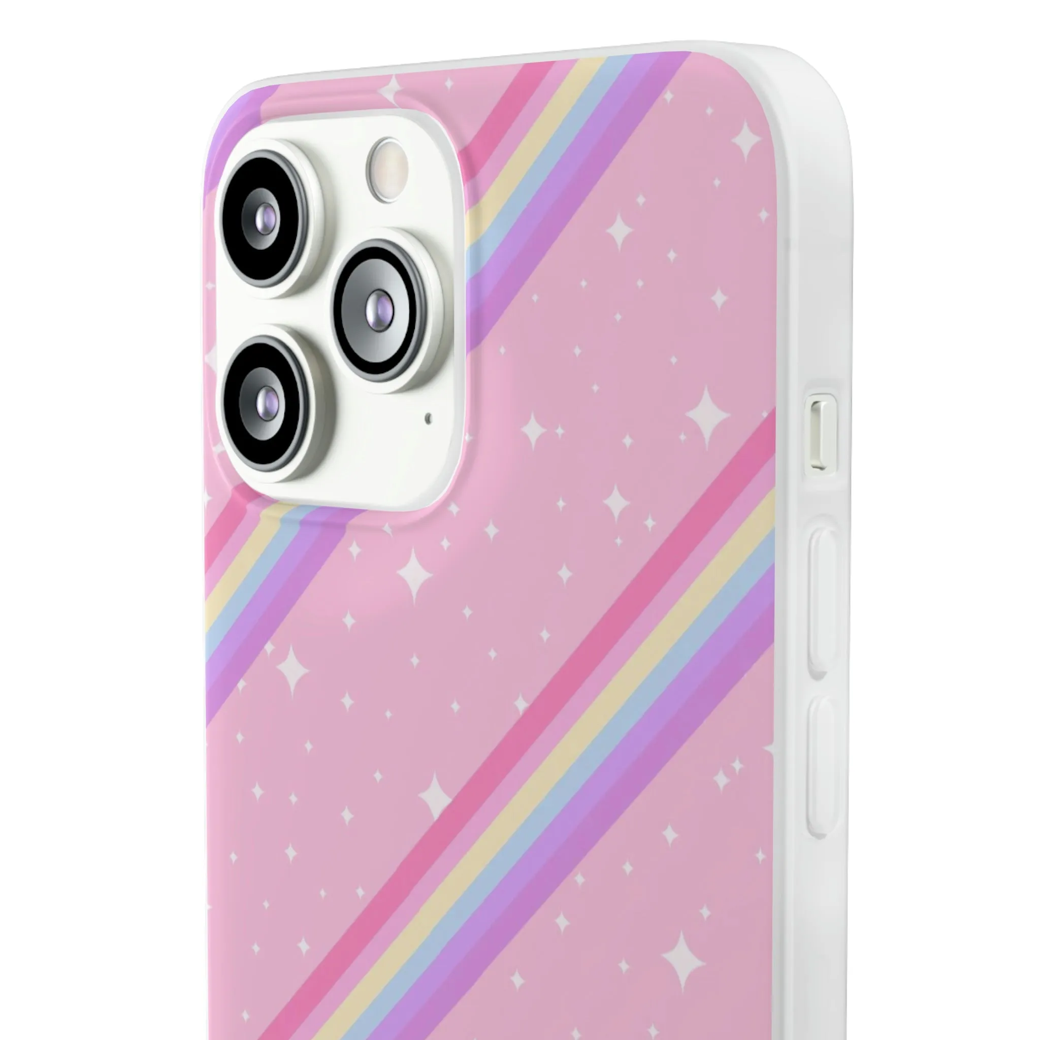 Kawaii Sparkle Cake Rainbow Beam Flexi Phone Case