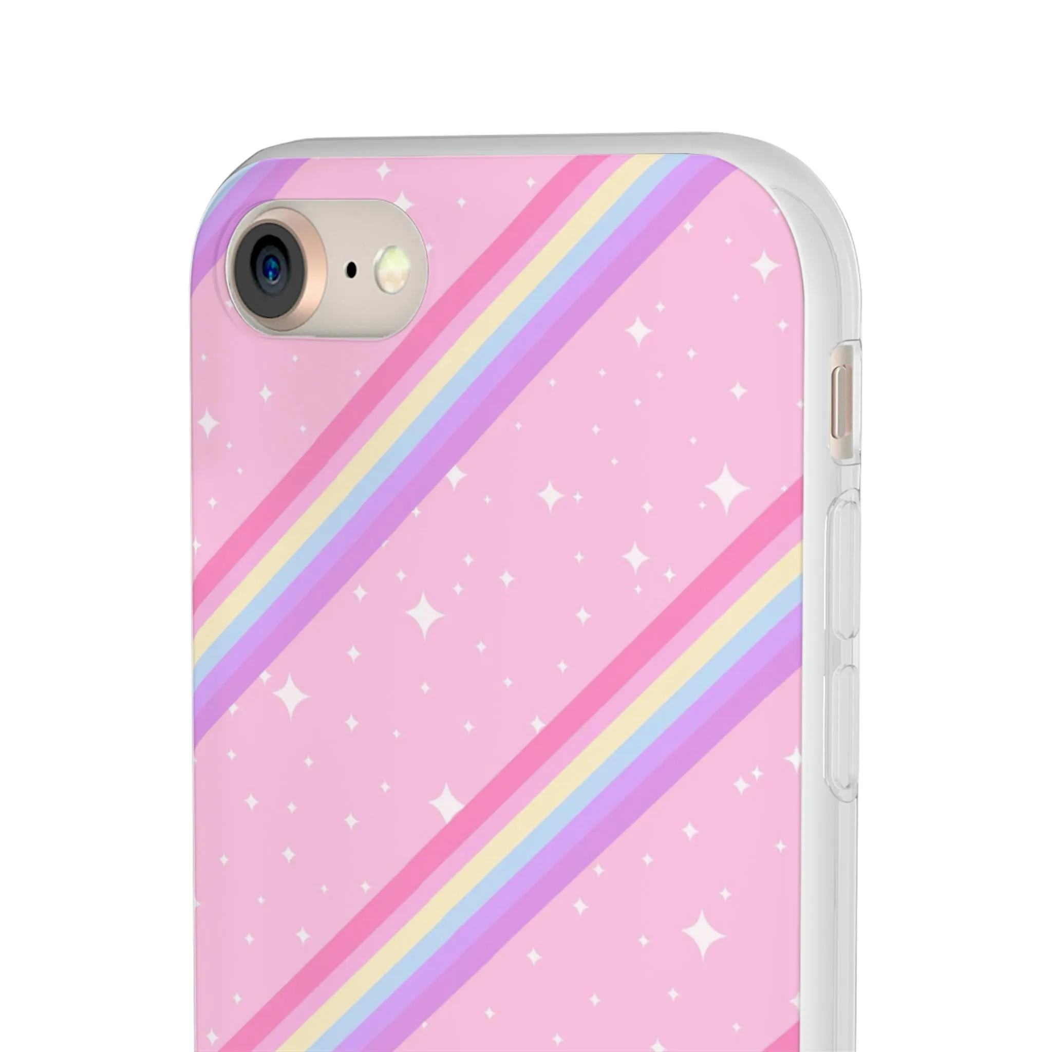 Kawaii Sparkle Cake Rainbow Beam Flexi Phone Case