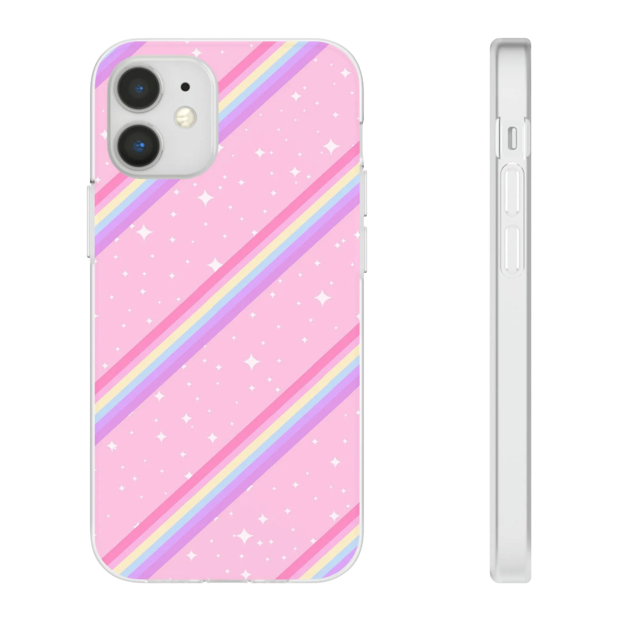 Kawaii Sparkle Cake Rainbow Beam Flexi Phone Case