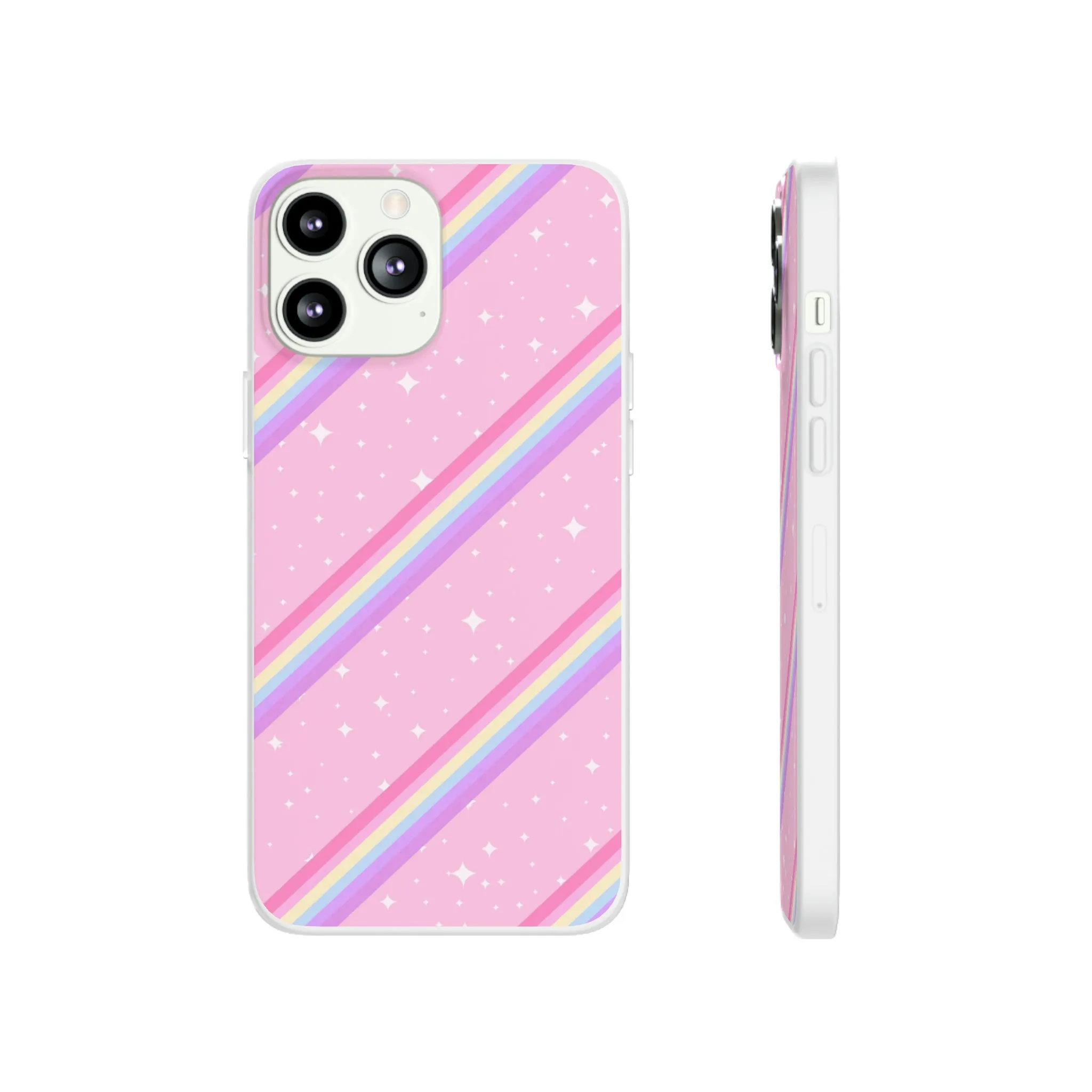 Kawaii Sparkle Cake Rainbow Beam Flexi Phone Case