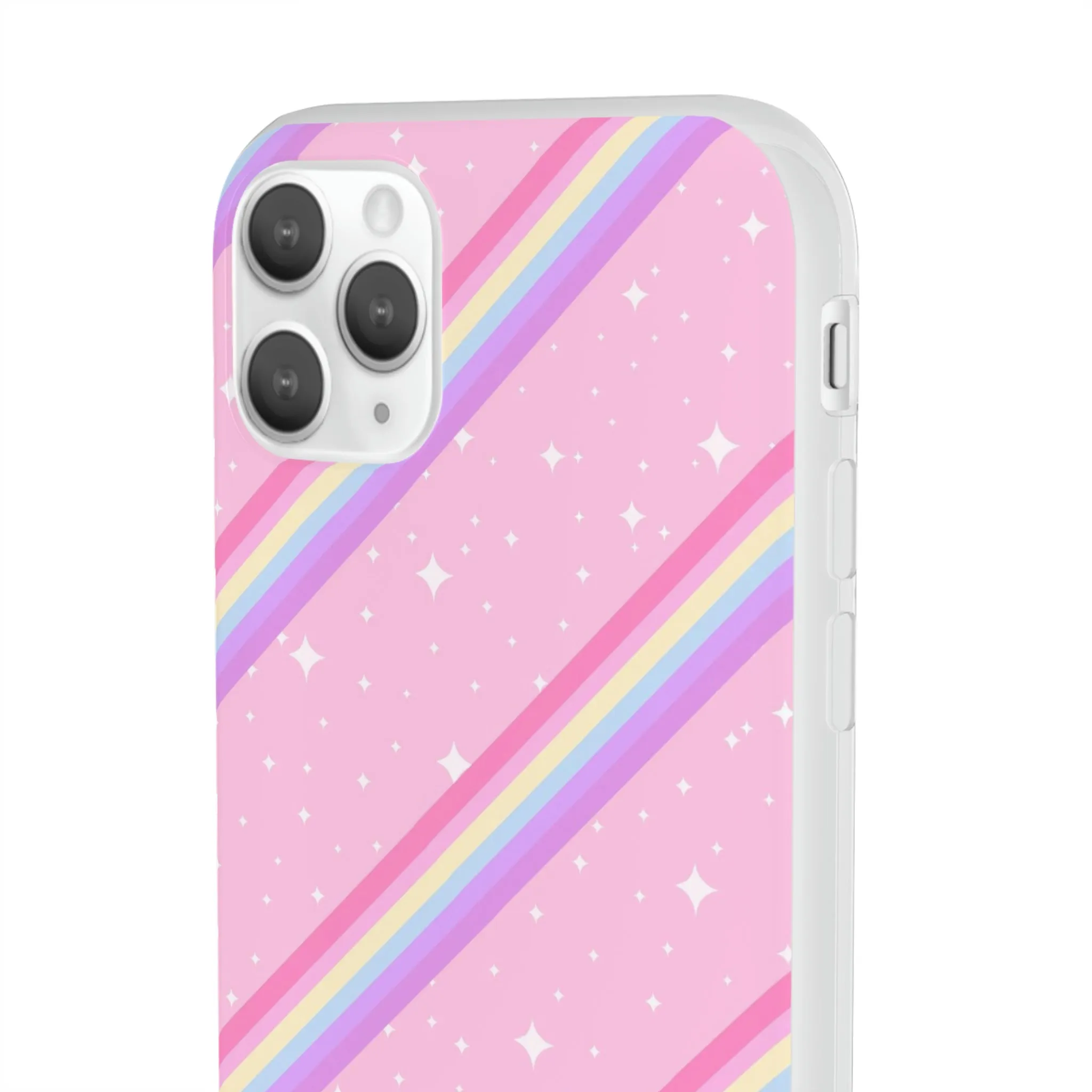 Kawaii Sparkle Cake Rainbow Beam Flexi Phone Case