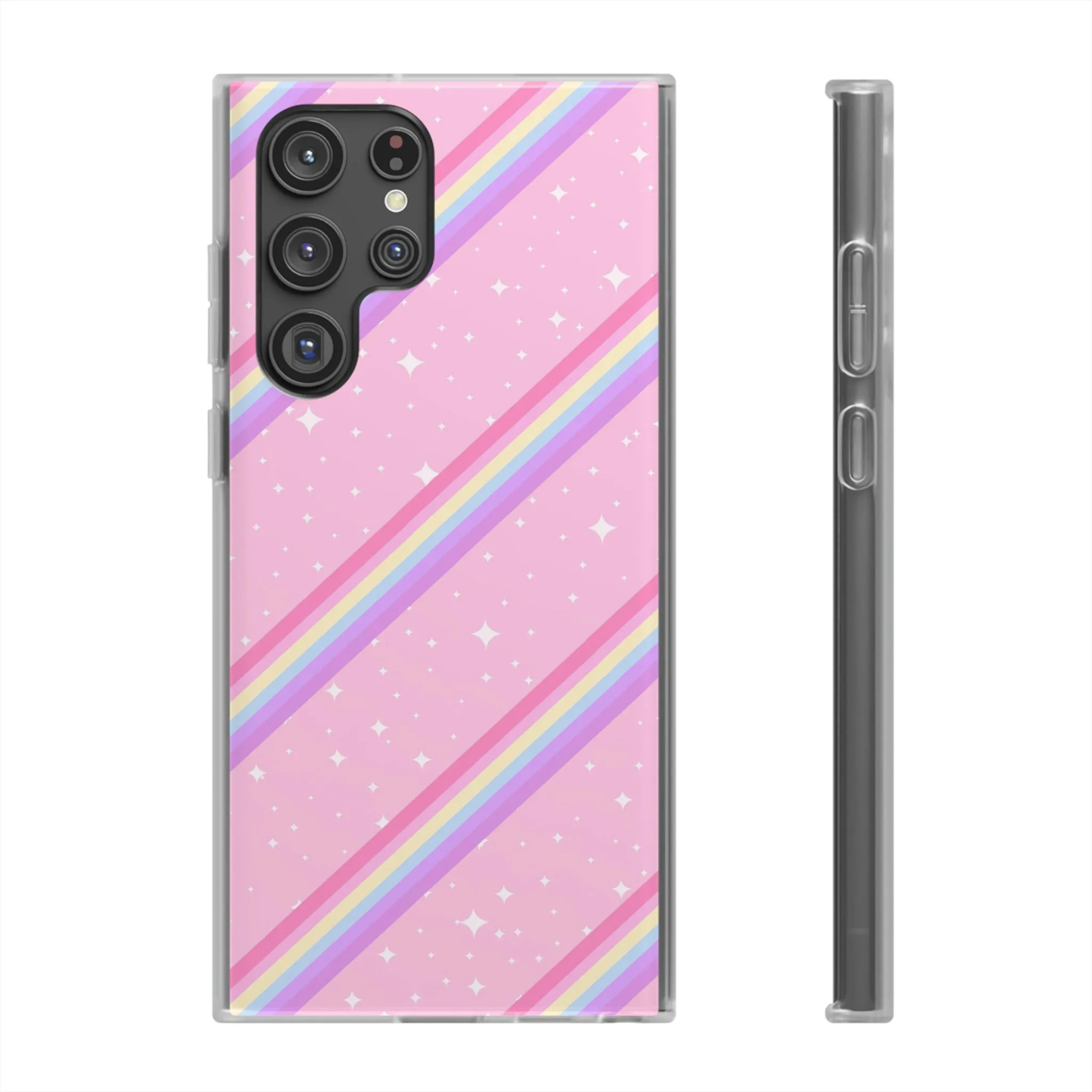 Kawaii Sparkle Cake Rainbow Beam Flexi Phone Case