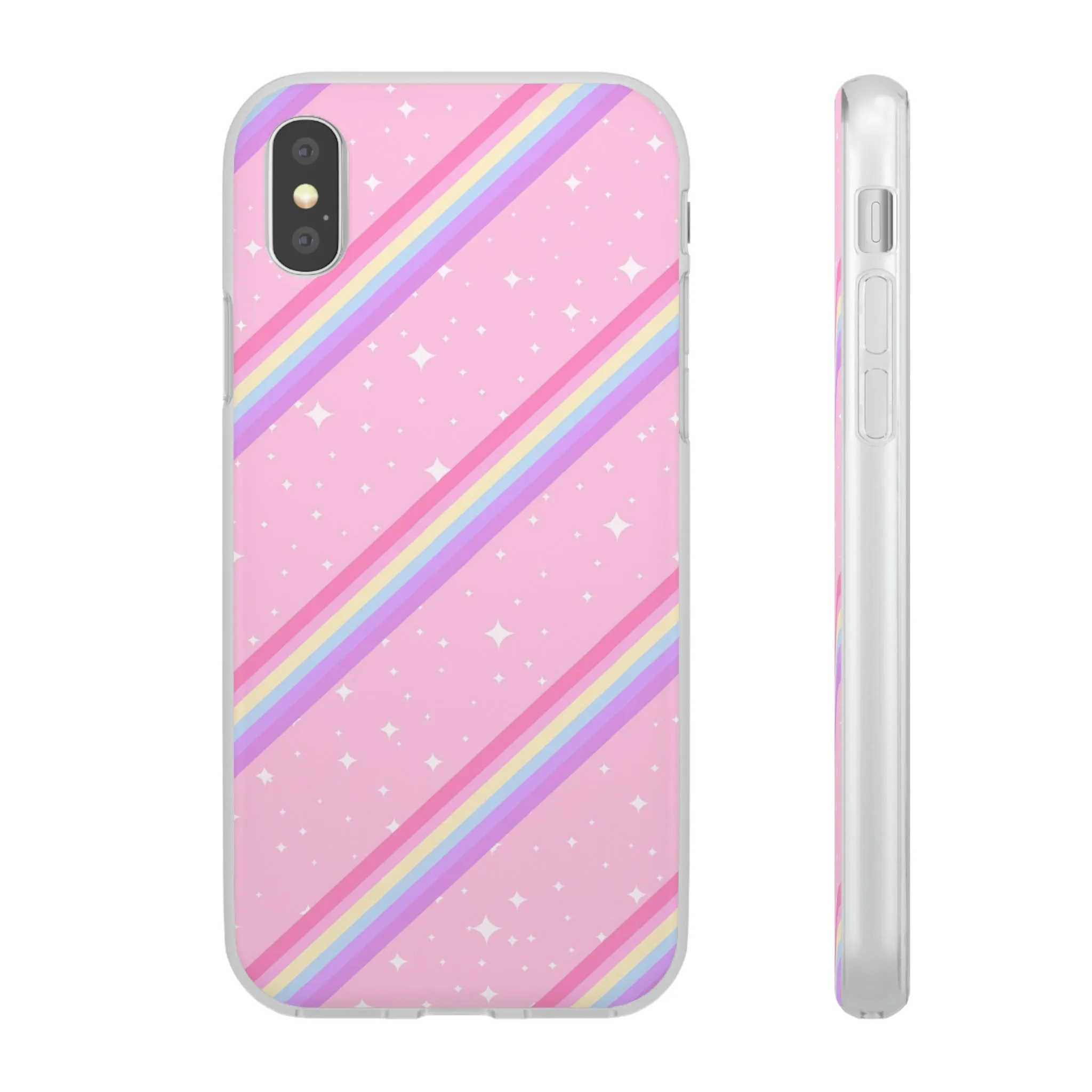 Kawaii Sparkle Cake Rainbow Beam Flexi Phone Case