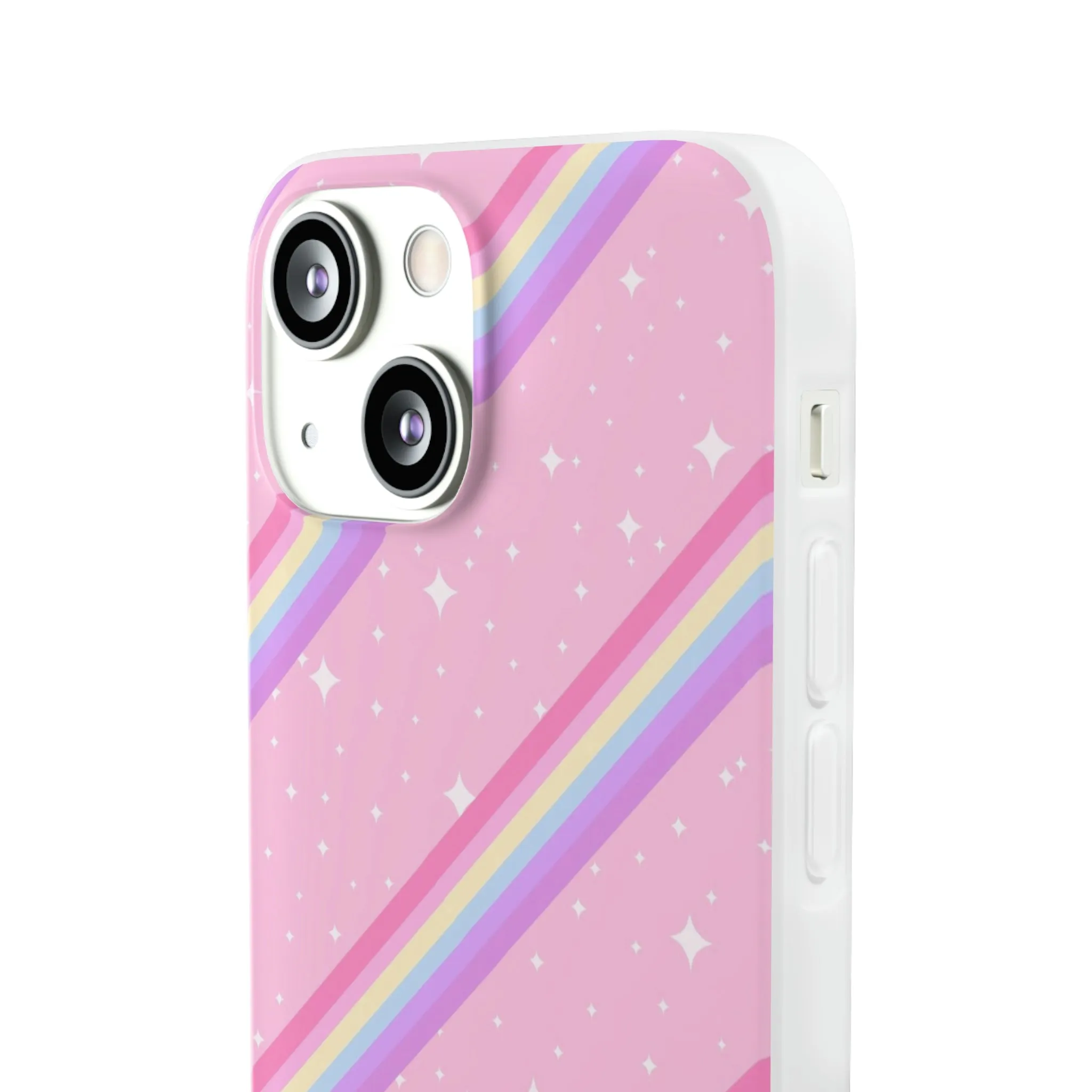 Kawaii Sparkle Cake Rainbow Beam Flexi Phone Case