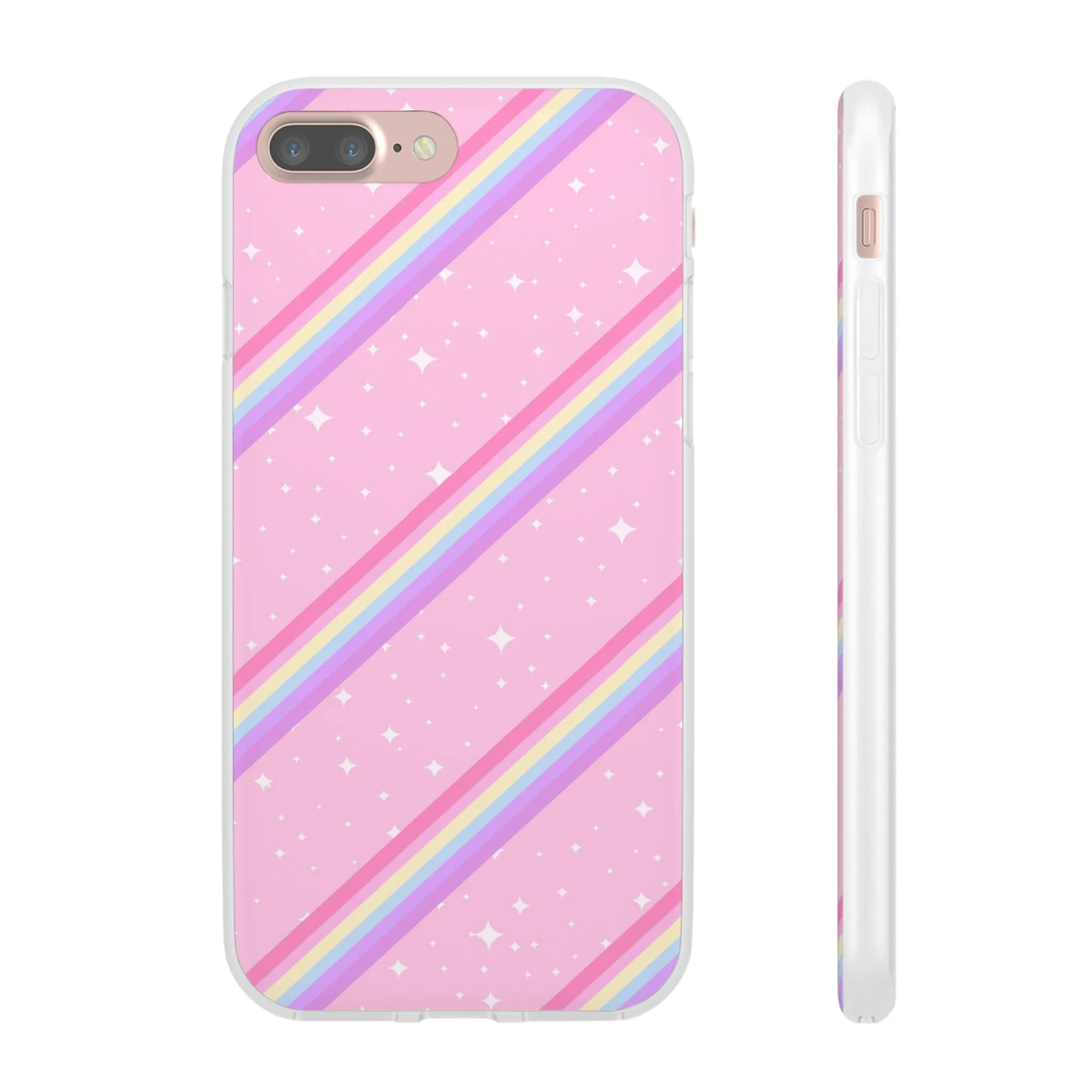 Kawaii Sparkle Cake Rainbow Beam Flexi Phone Case