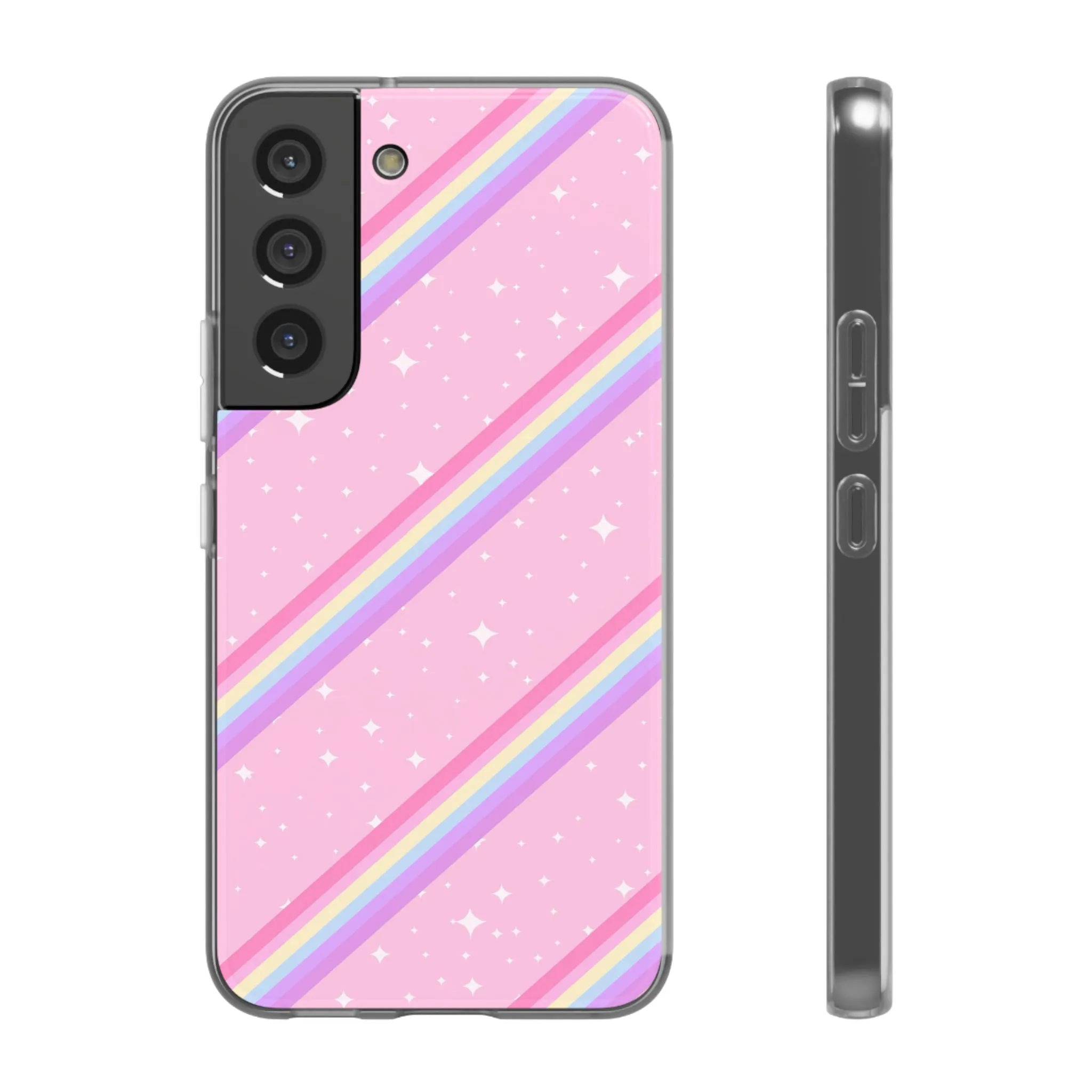 Kawaii Sparkle Cake Rainbow Beam Flexi Phone Case