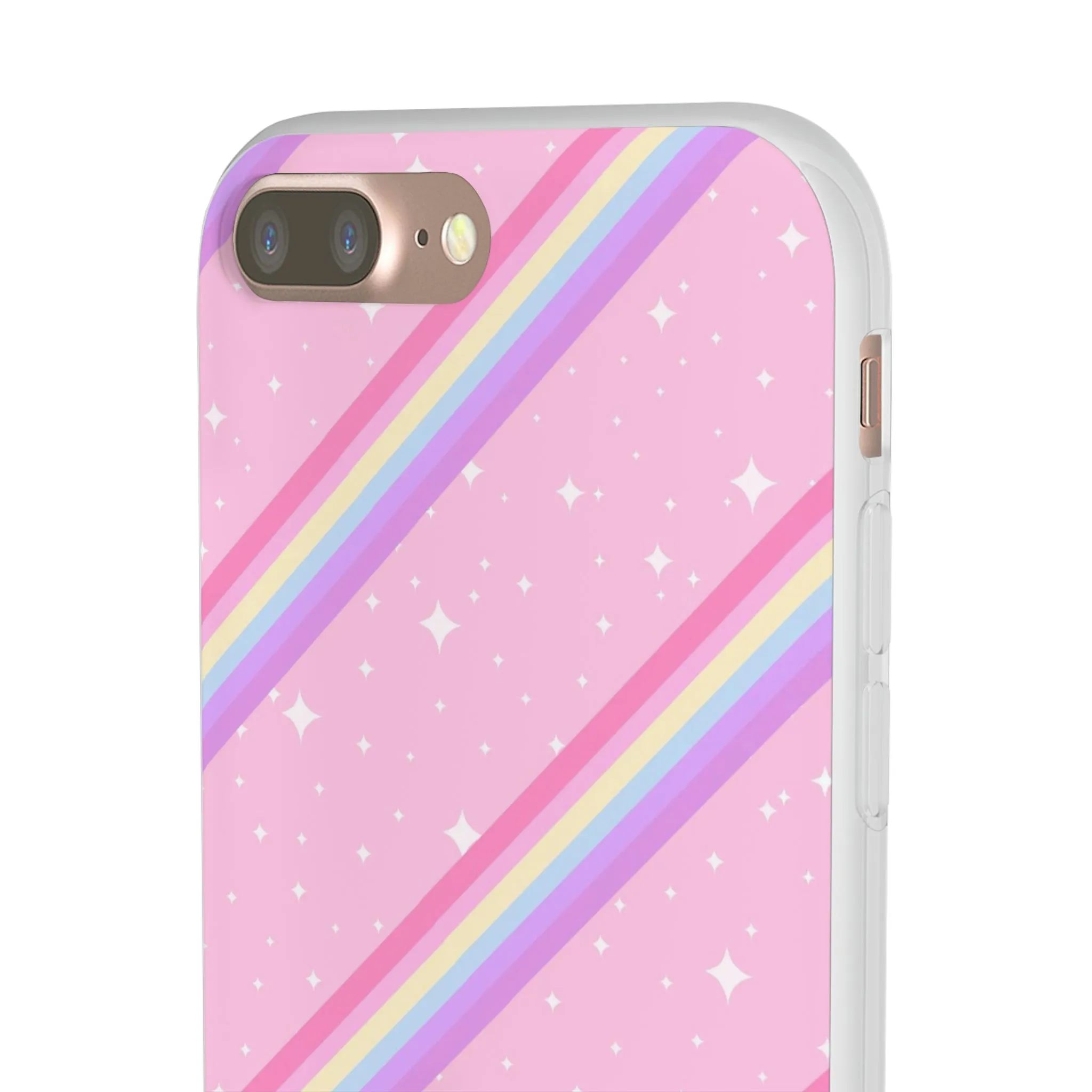 Kawaii Sparkle Cake Rainbow Beam Flexi Phone Case