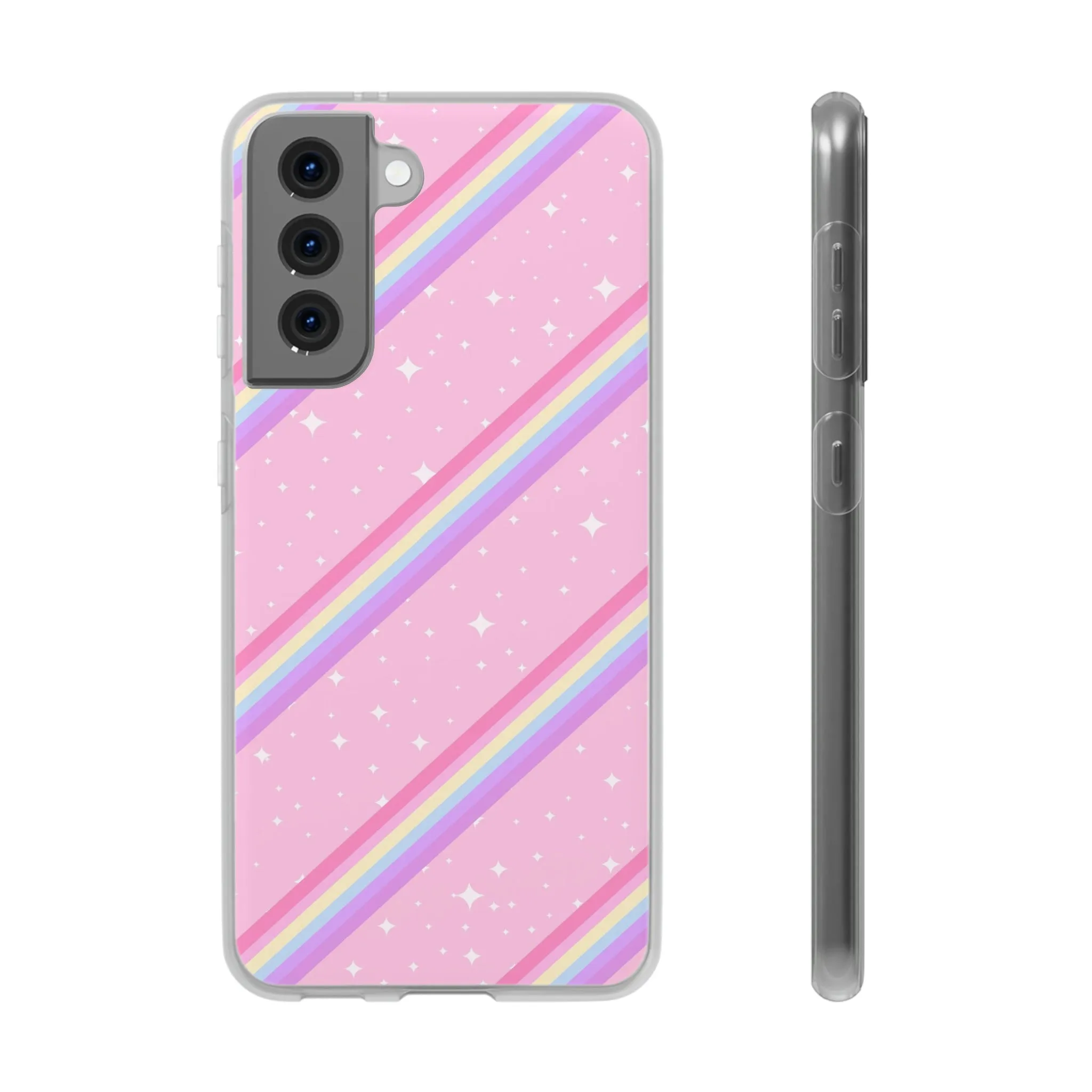 Kawaii Sparkle Cake Rainbow Beam Flexi Phone Case