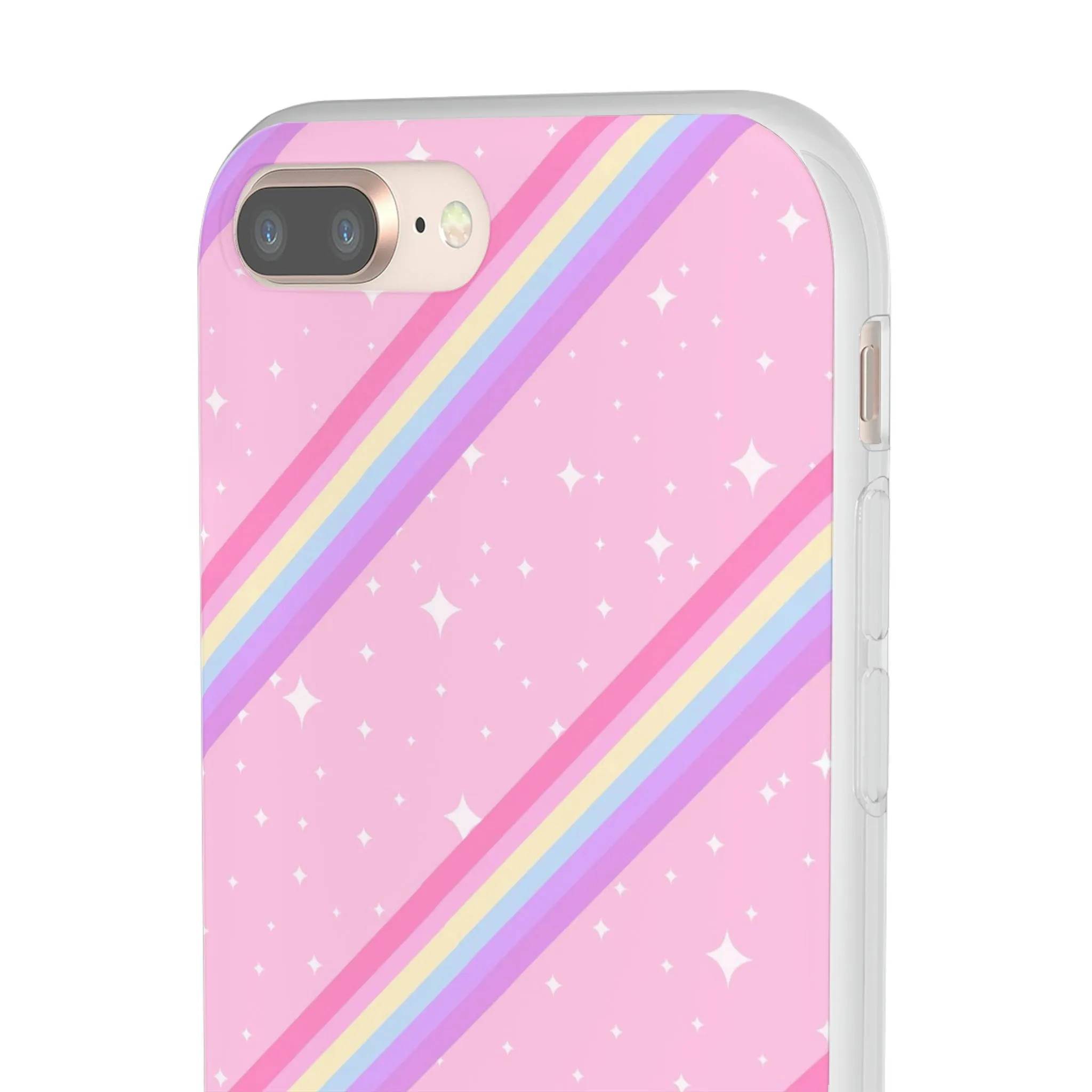 Kawaii Sparkle Cake Rainbow Beam Flexi Phone Case