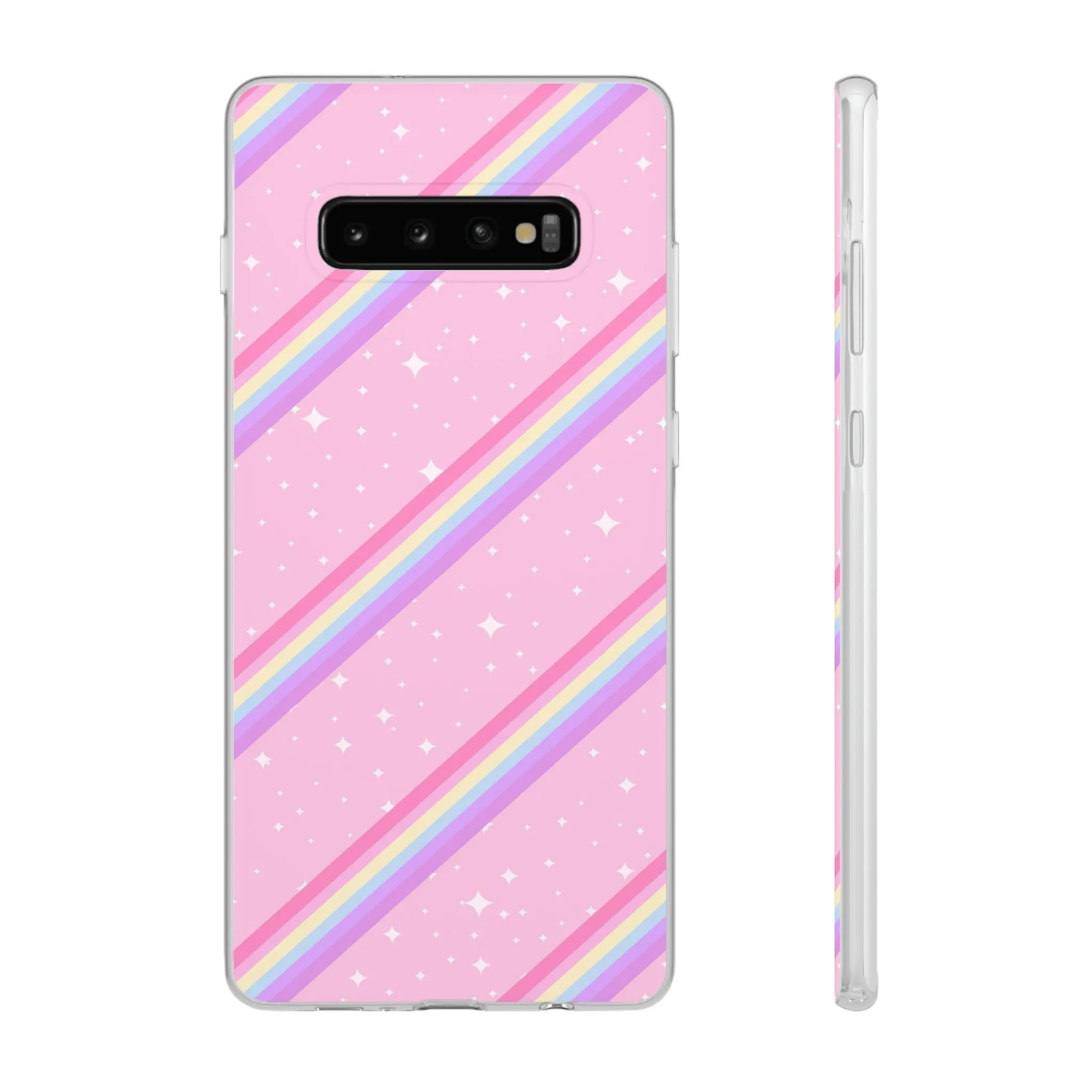 Kawaii Sparkle Cake Rainbow Beam Flexi Phone Case