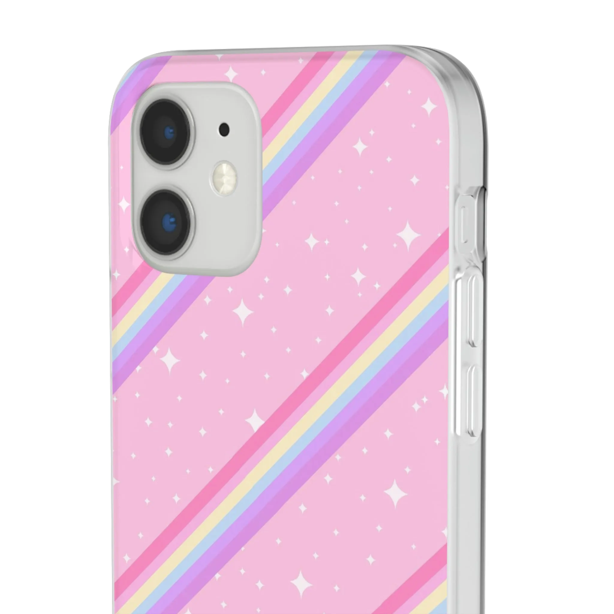 Kawaii Sparkle Cake Rainbow Beam Flexi Phone Case