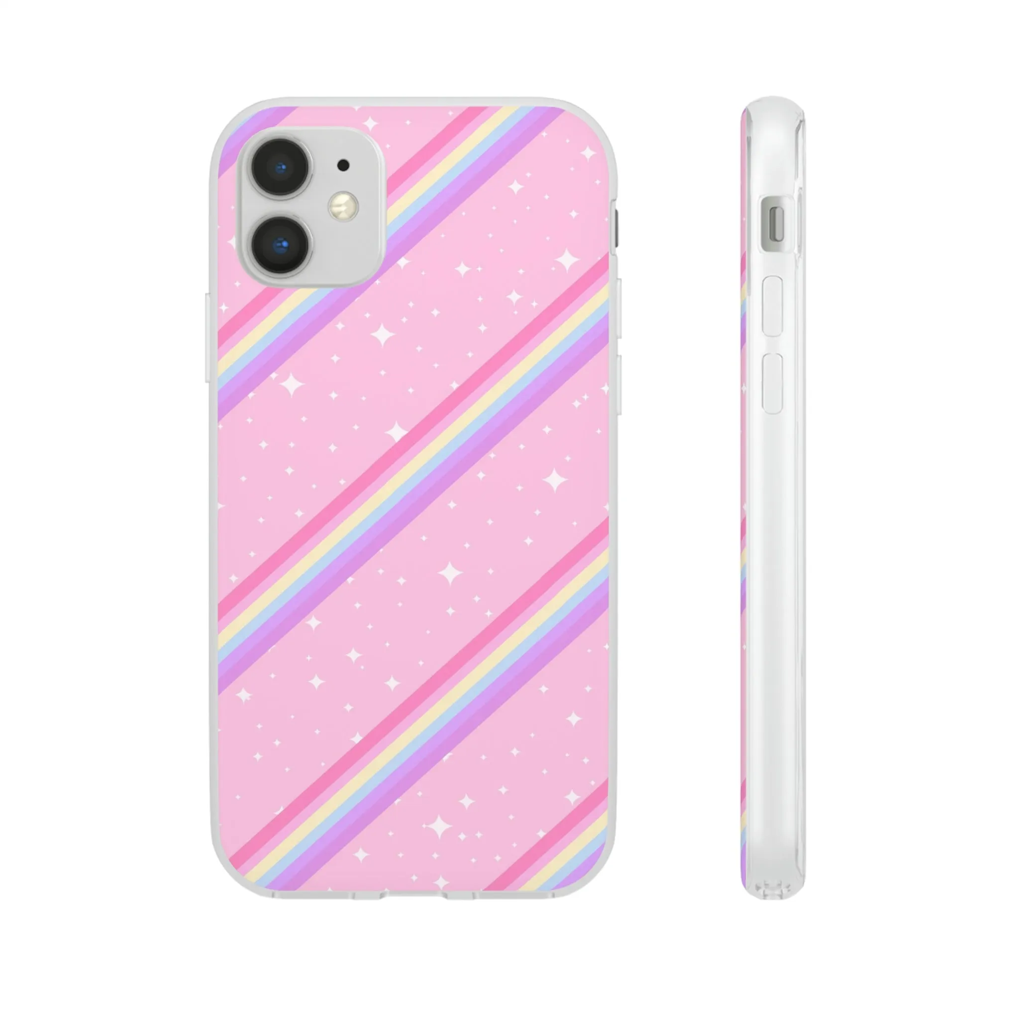 Kawaii Sparkle Cake Rainbow Beam Flexi Phone Case