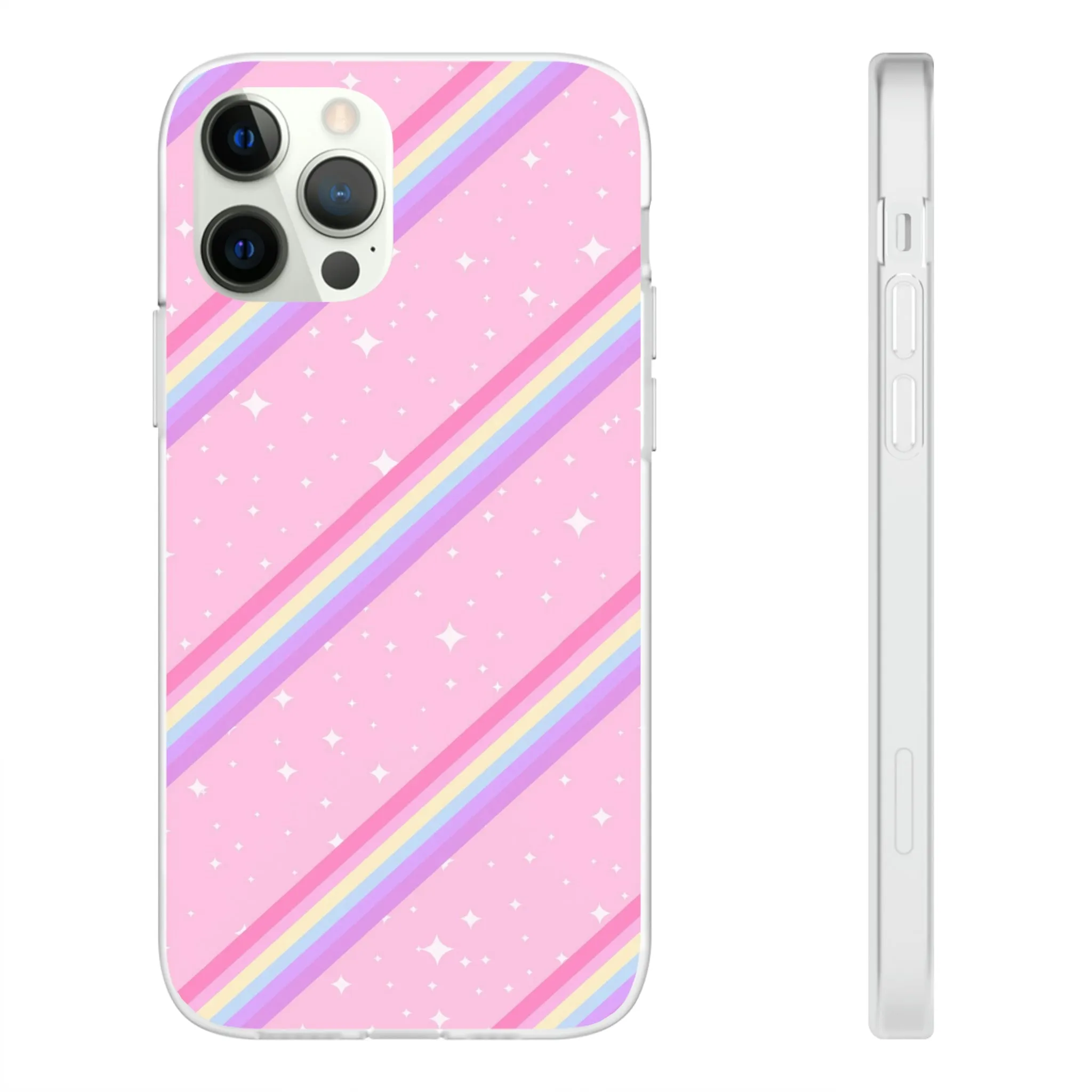 Kawaii Sparkle Cake Rainbow Beam Flexi Phone Case