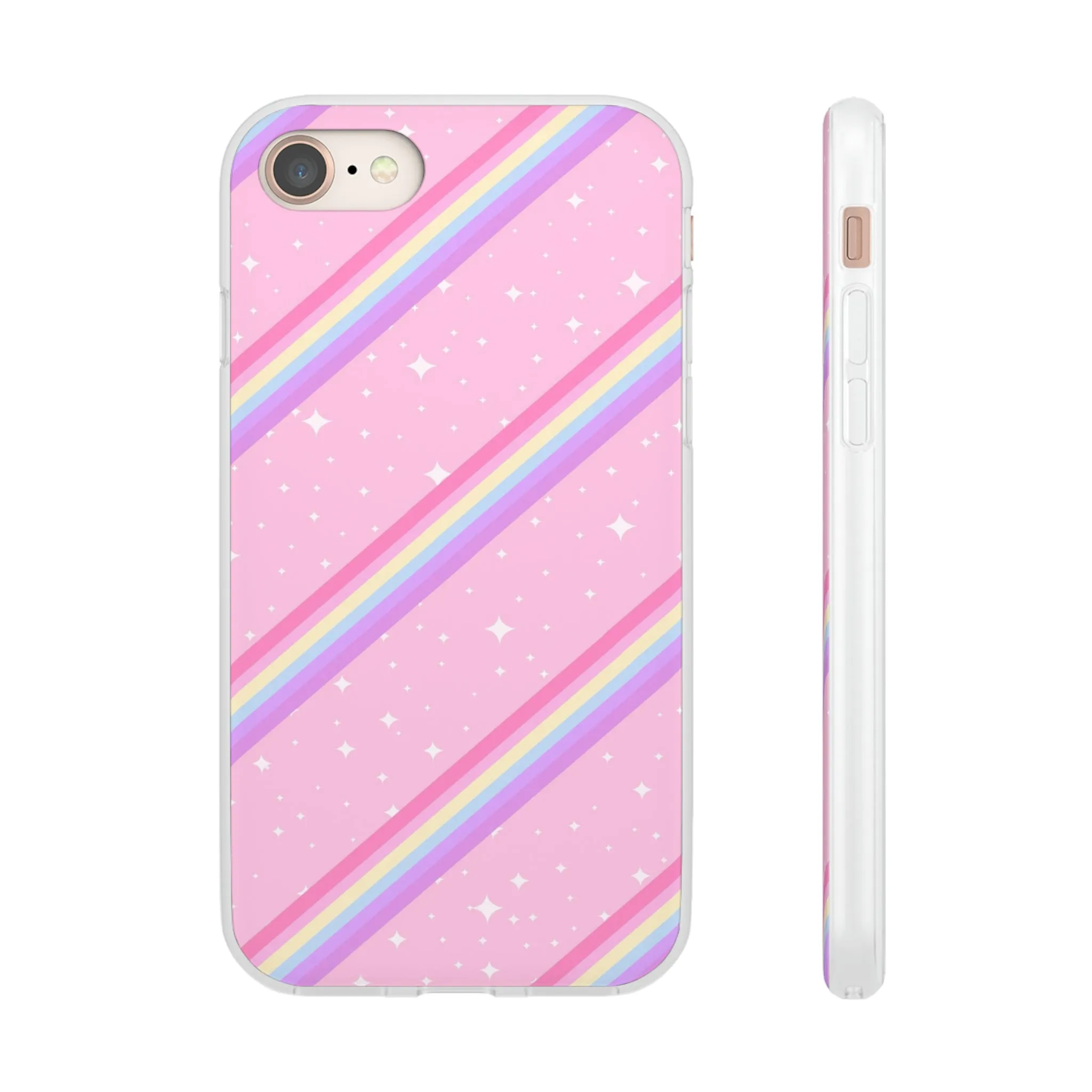 Kawaii Sparkle Cake Rainbow Beam Flexi Phone Case