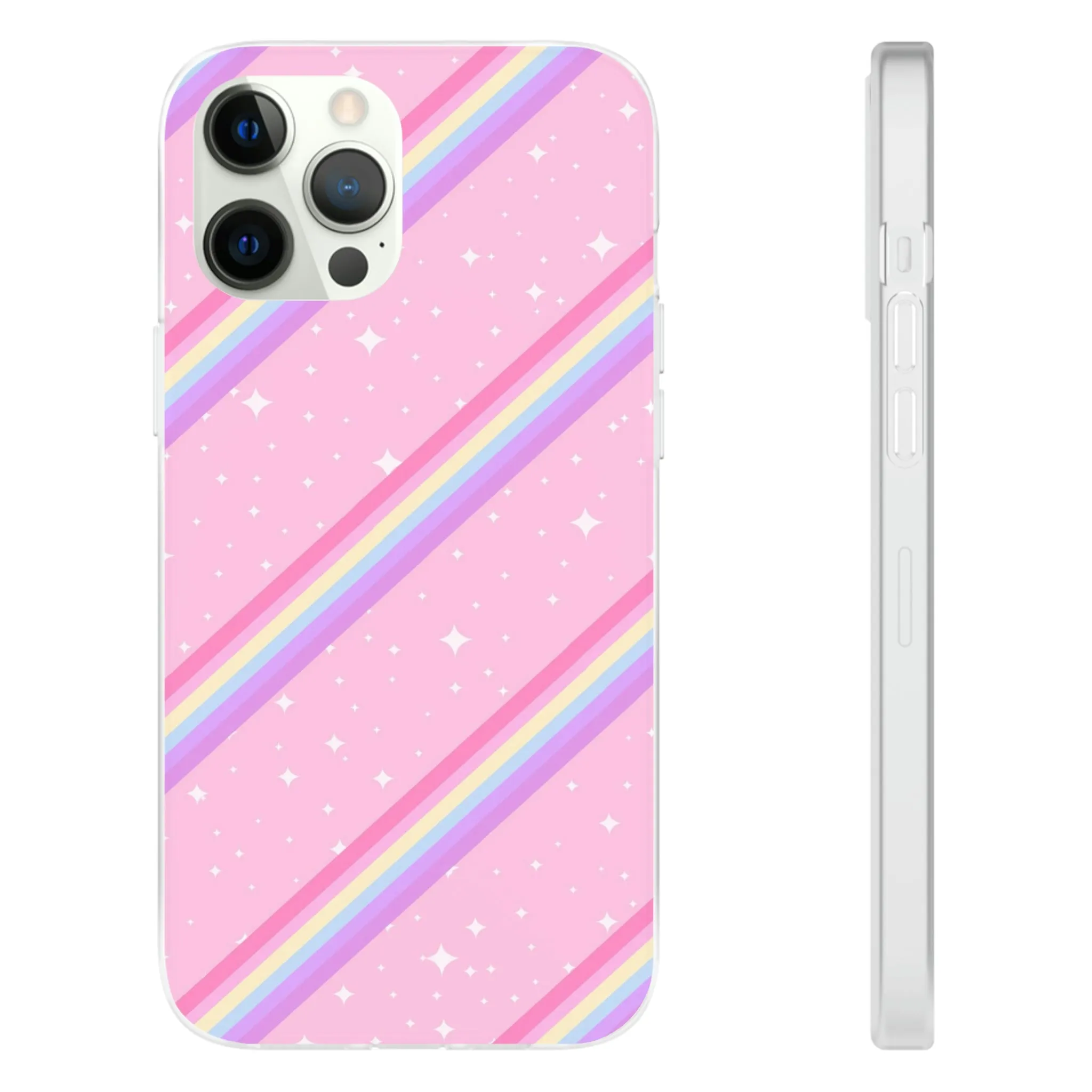 Kawaii Sparkle Cake Rainbow Beam Flexi Phone Case