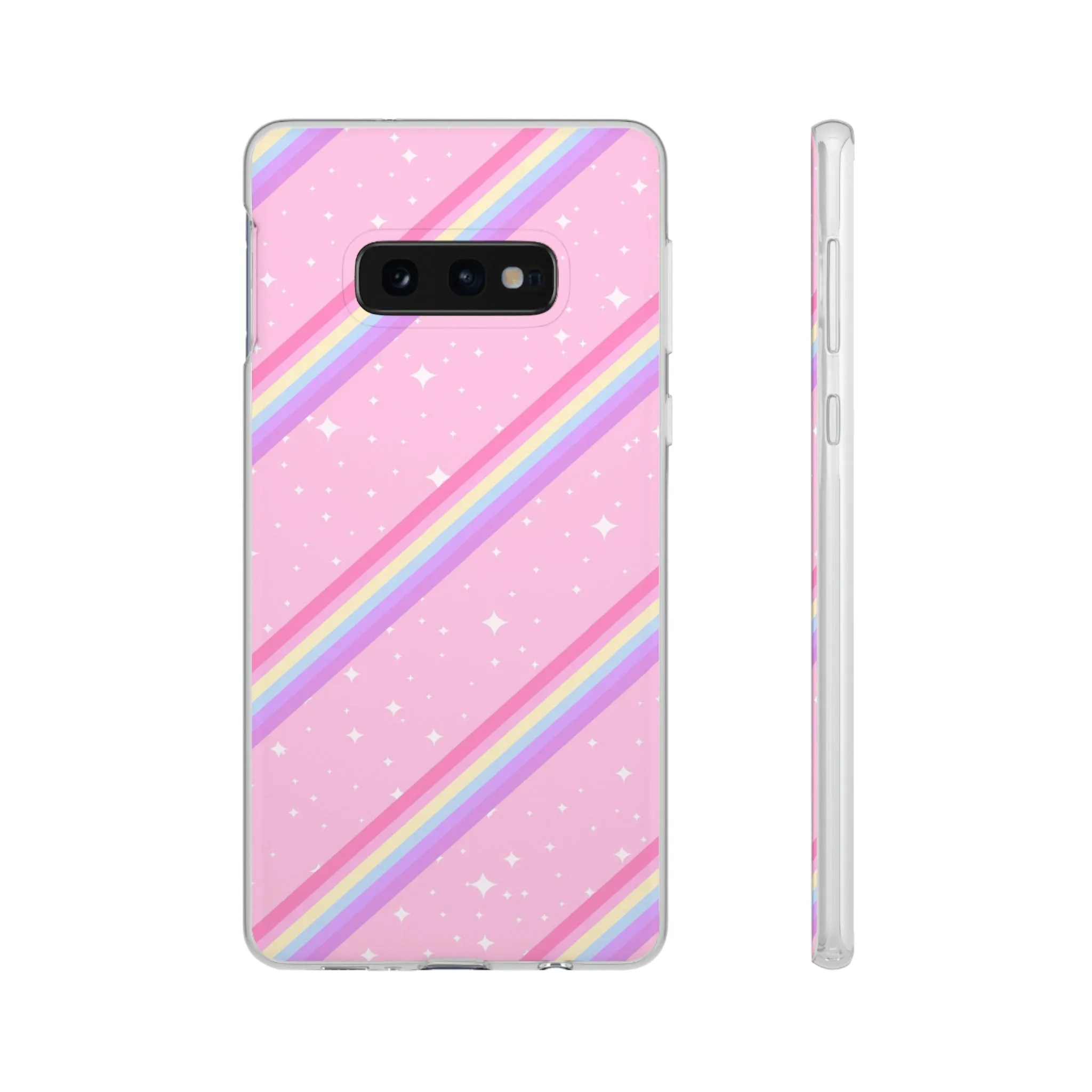 Kawaii Sparkle Cake Rainbow Beam Flexi Phone Case