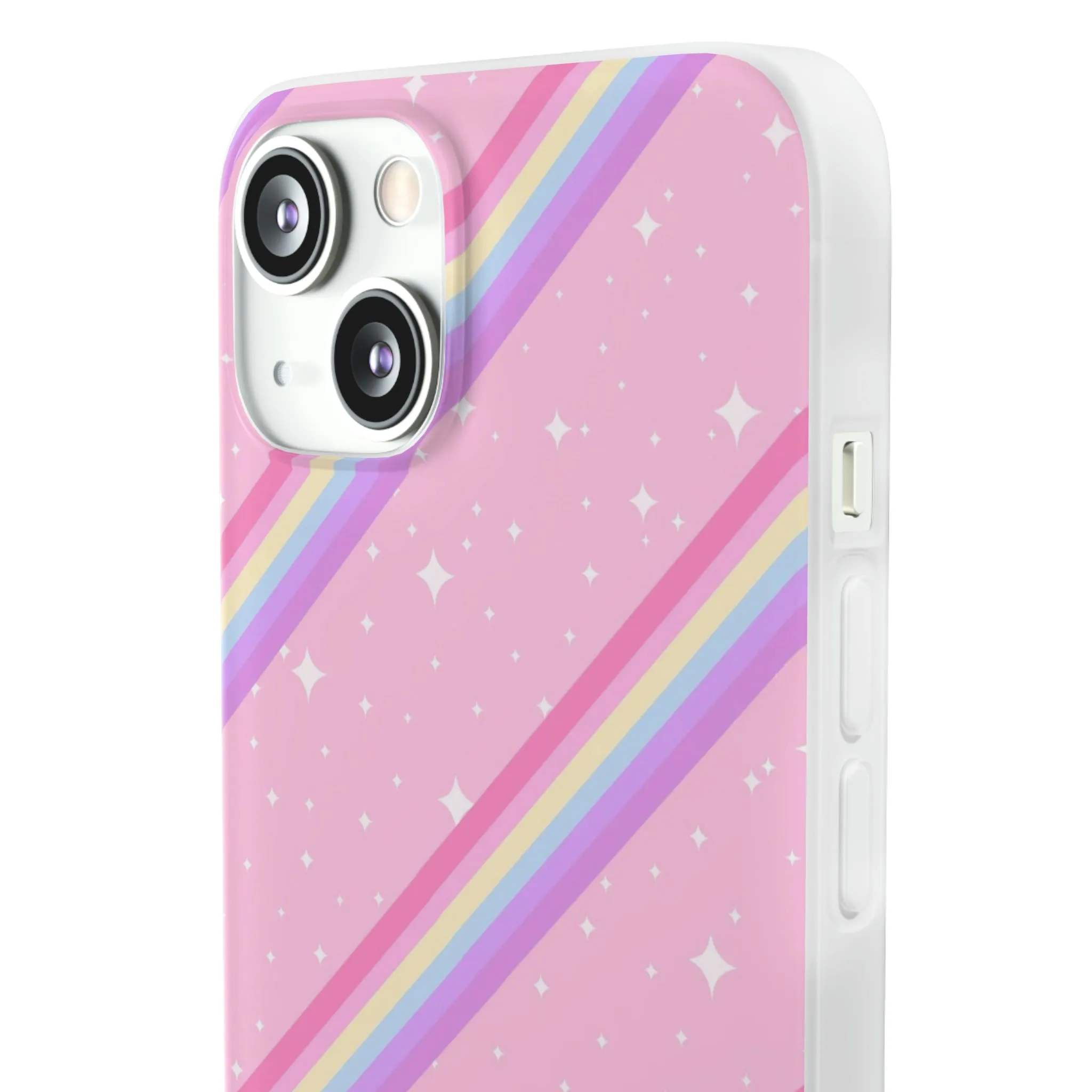 Kawaii Sparkle Cake Rainbow Beam Flexi Phone Case